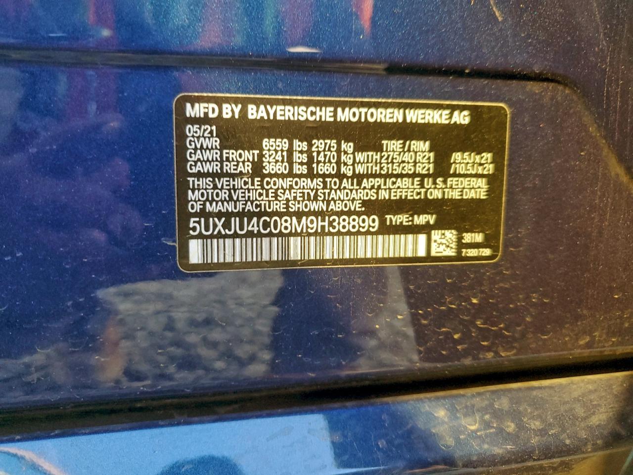 2021 BMW X5 M50I - zdjęcie 14