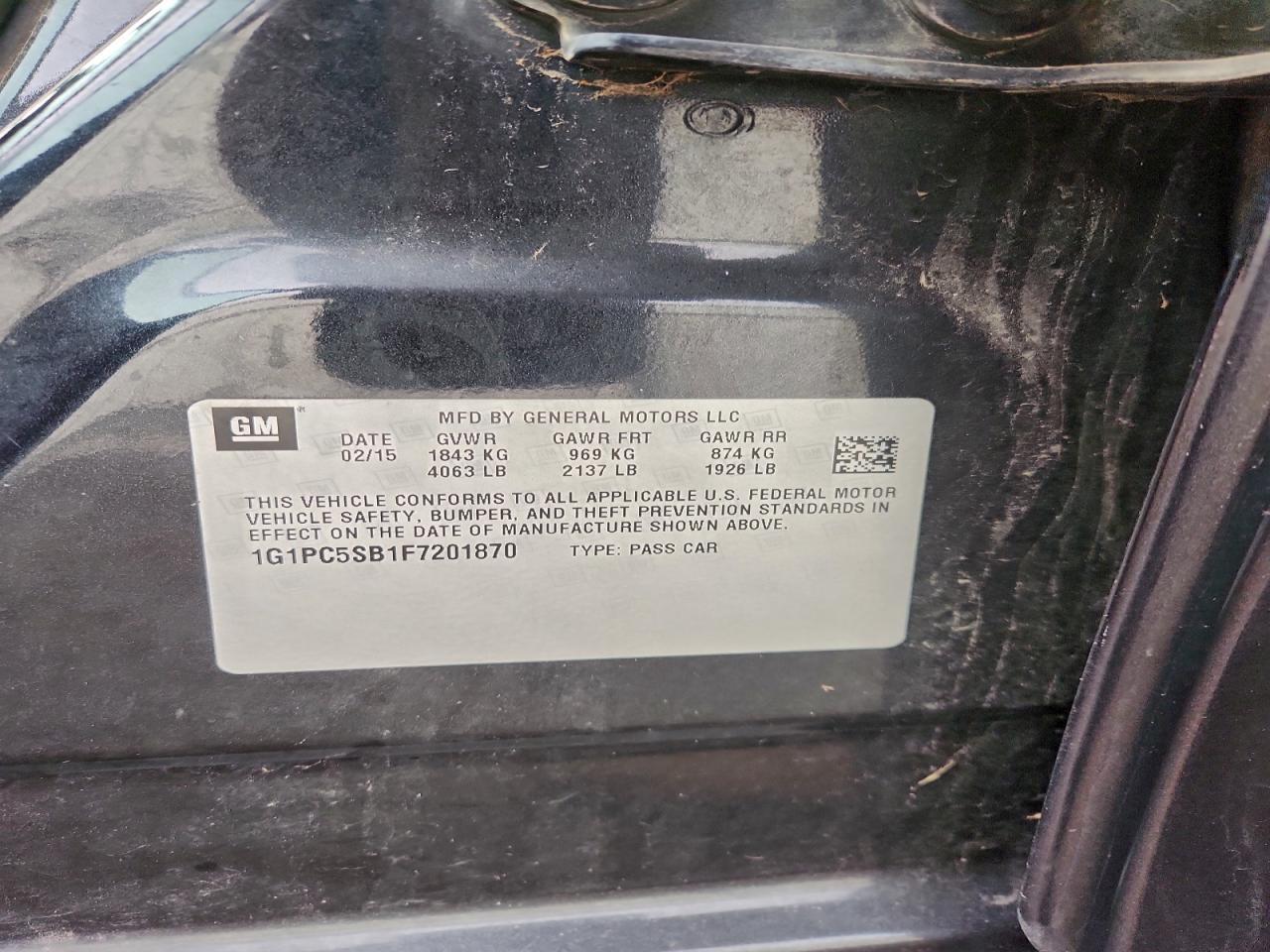 2015 Chevrolet Cruze Lt - zdjęcie 12