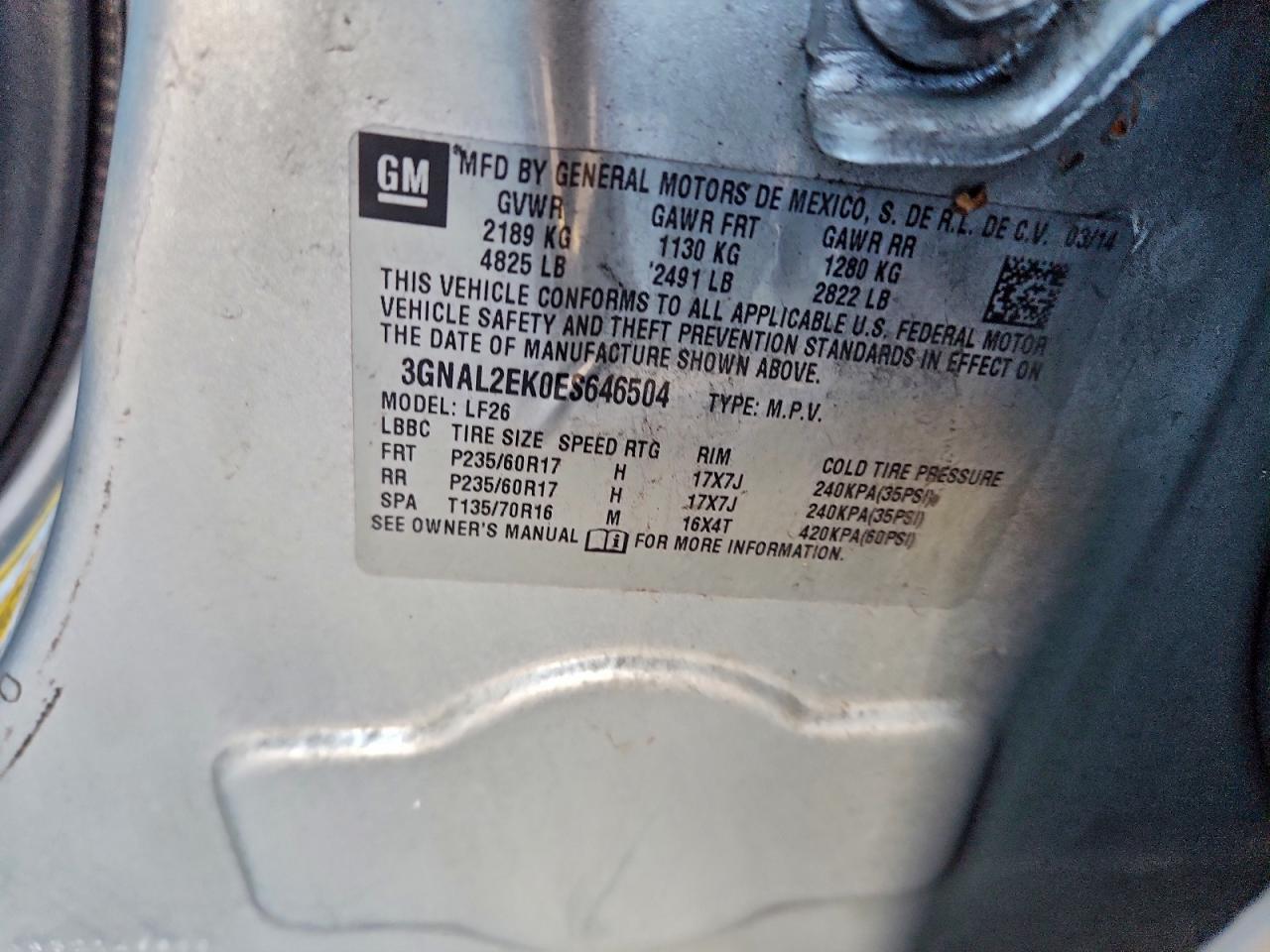 2014 Chevrolet Captiva Ls - zdjęcie 12