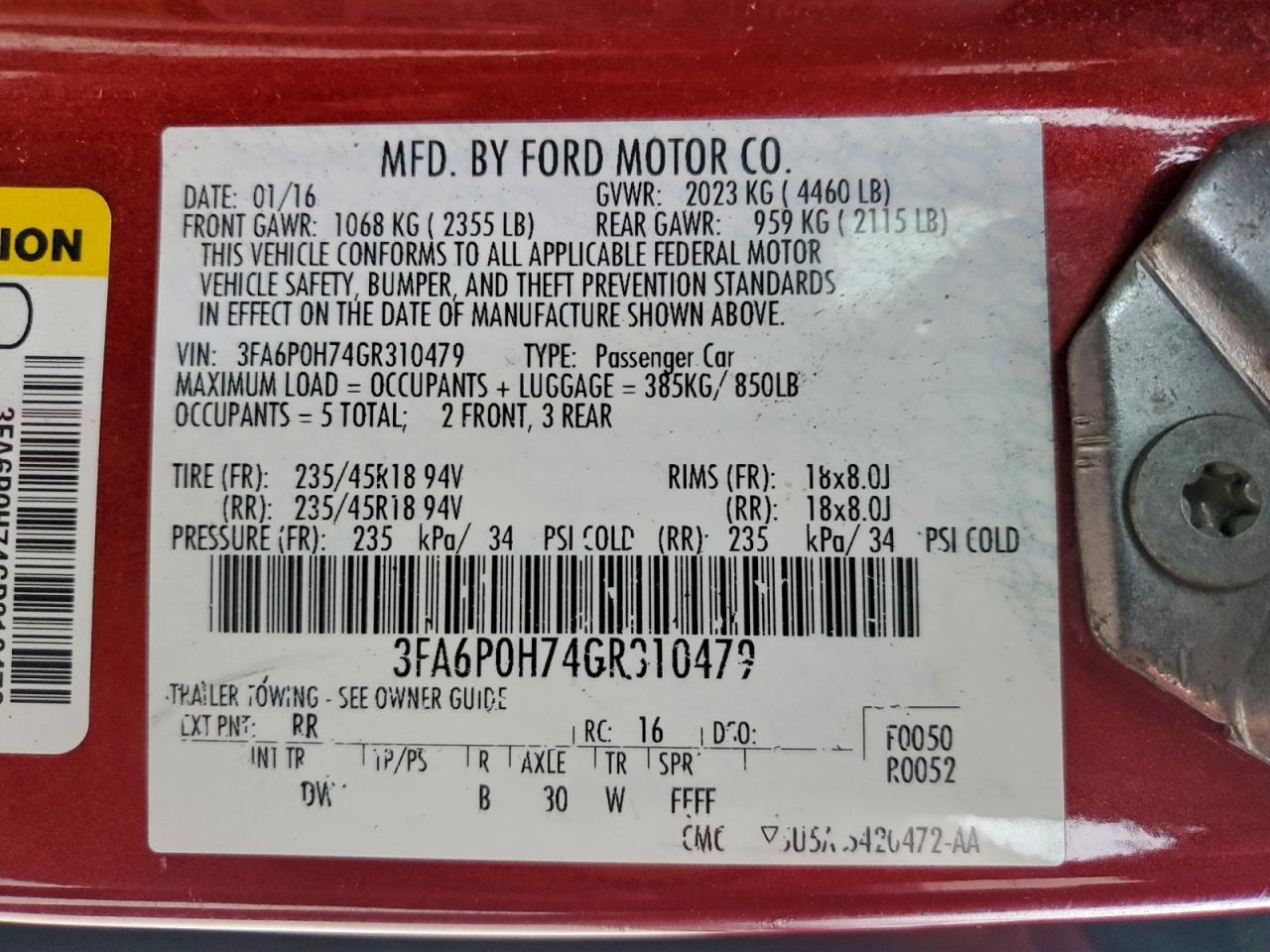 2016 Ford Fusion Se - zdjęcie 12