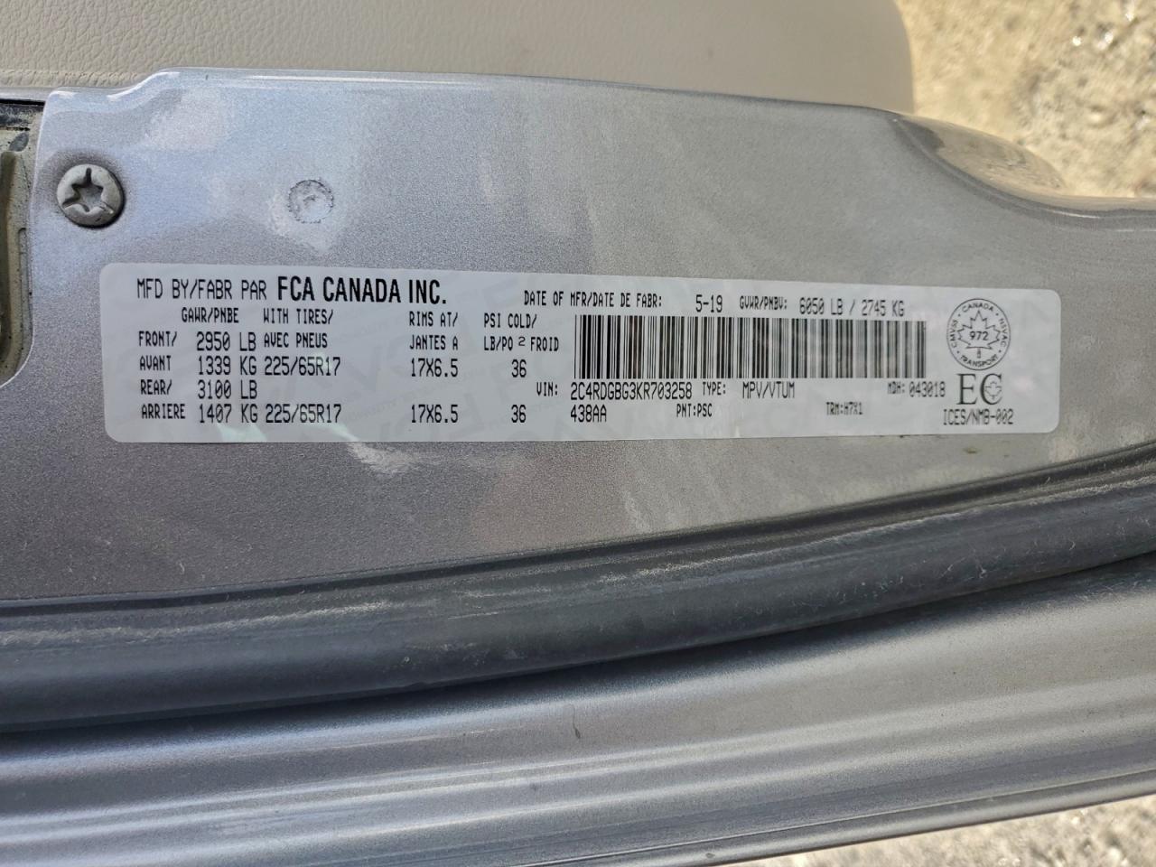 2019 Dodge Grand Caravan Se - zdjęcie 14