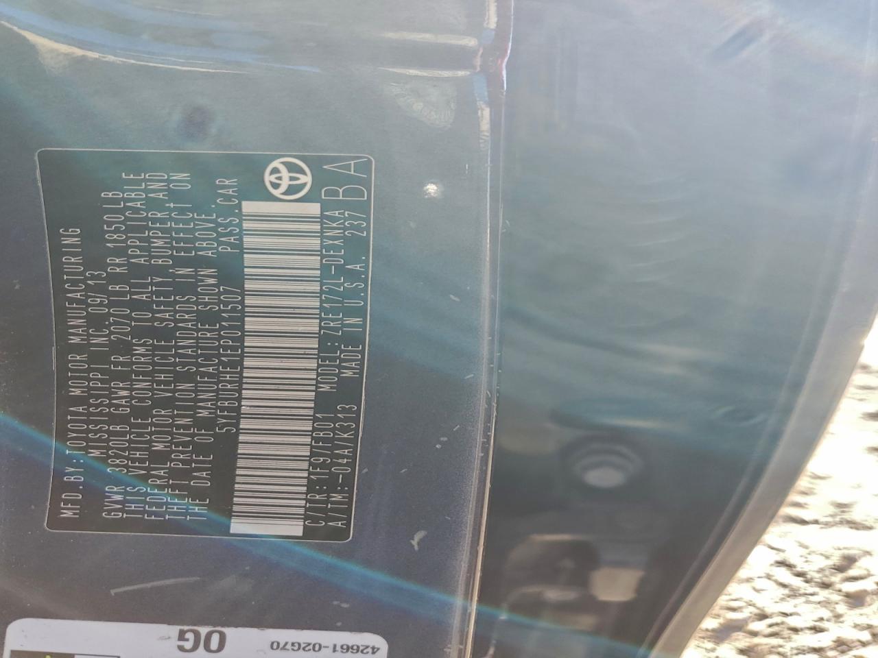 2014 Toyota Corolla L - zdjęcie 13