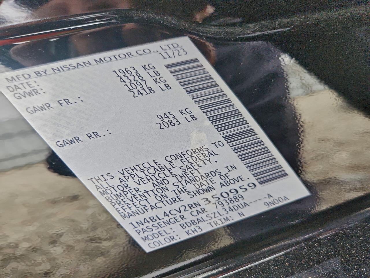 2024 Nissan Altima Sr - zdjęcie 12