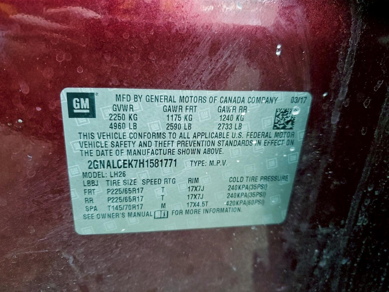 2017 Chevrolet Equinox Lt - zdjęcie 13