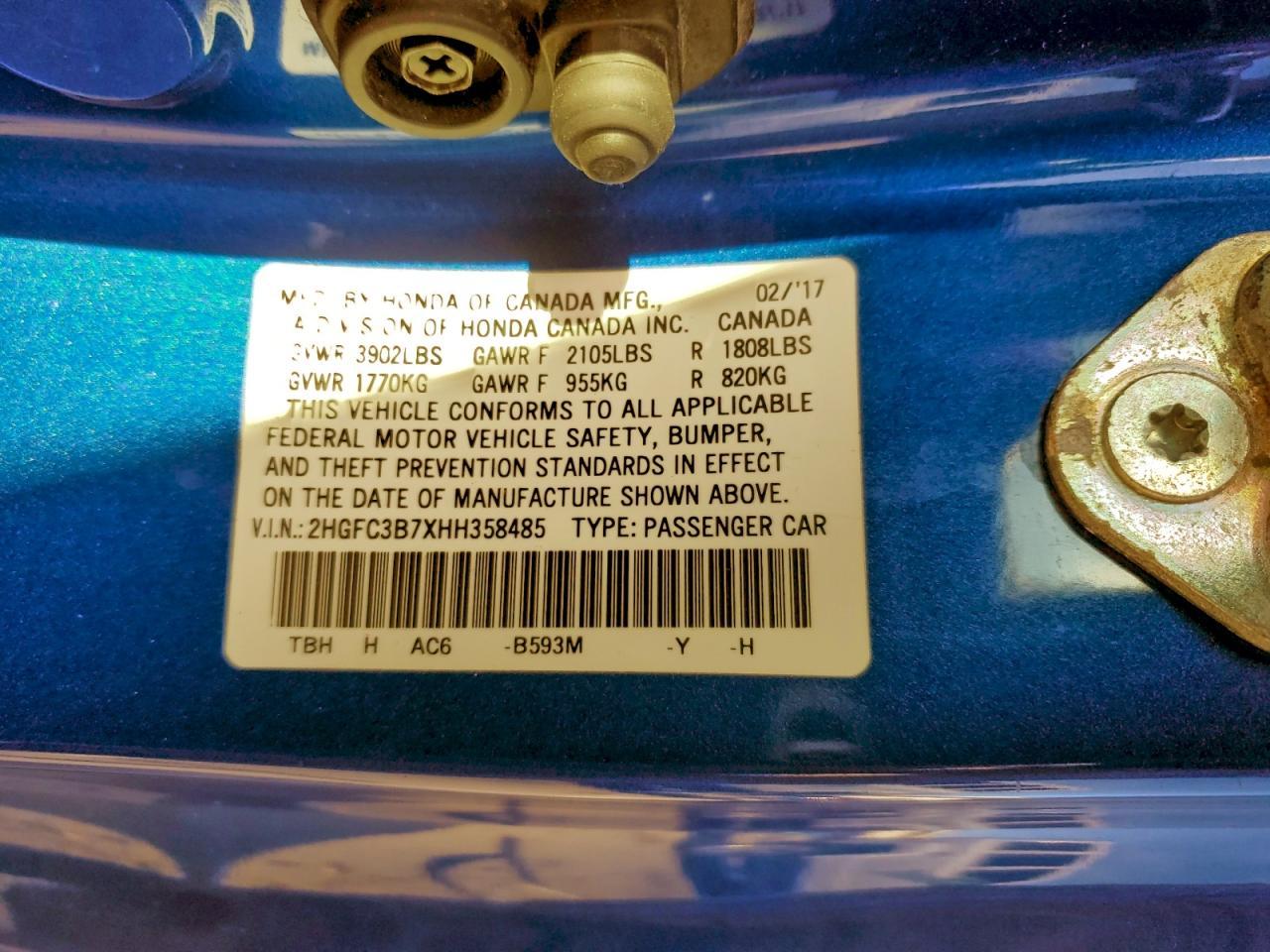 2017 Honda Civic Exl - zdjęcie 12