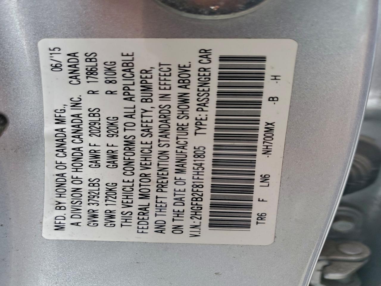 2015 Honda Civic Ex - zdjęcie 13