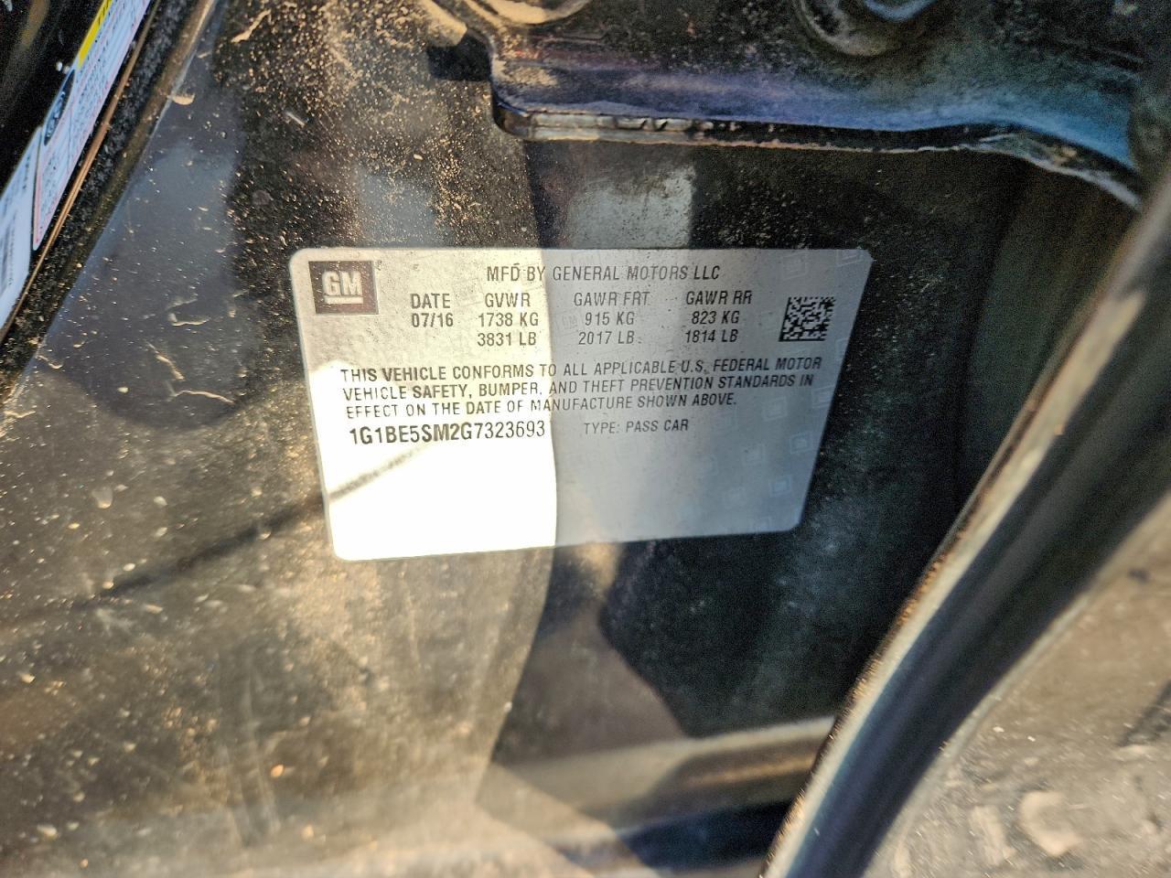 2016 Chevrolet Cruze Lt - zdjęcie 13