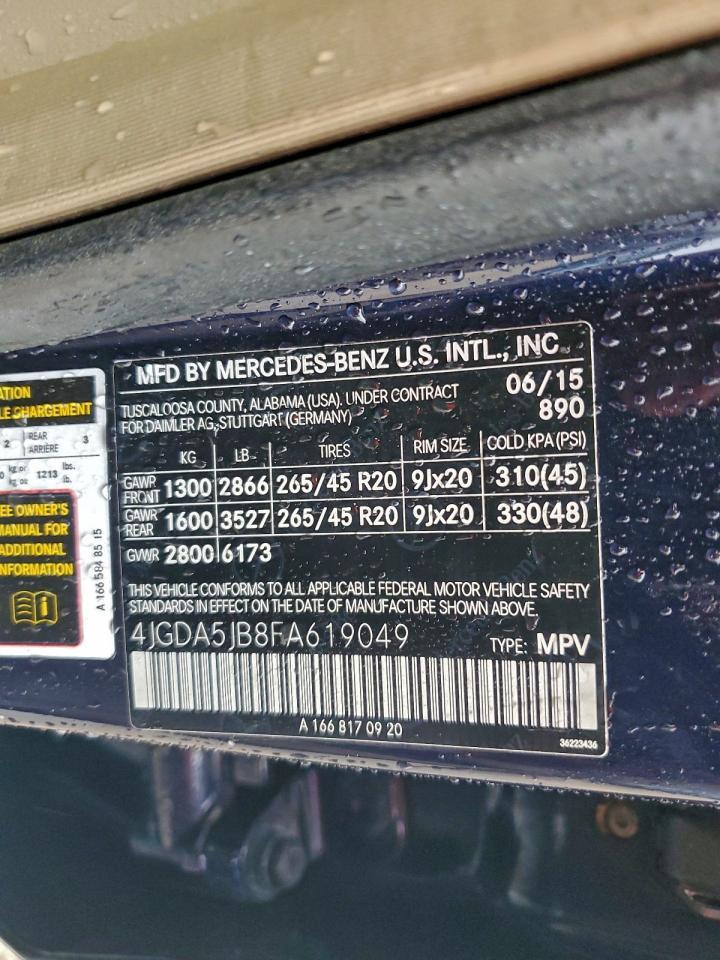 2015 Mercedes-Benz Ml 350 - zdjęcie 14