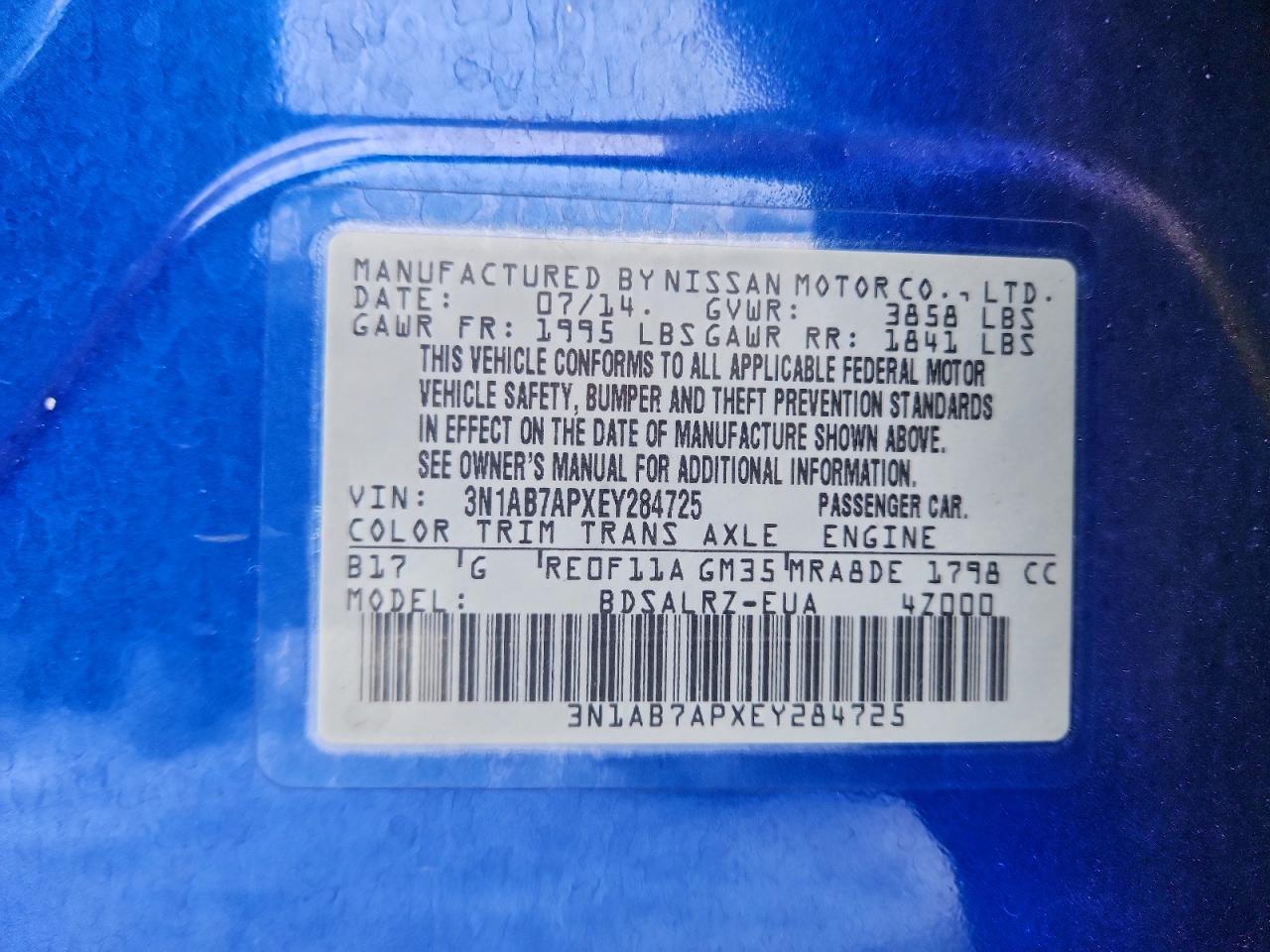 2014 Nissan Sentra Sr - zdjęcie 12