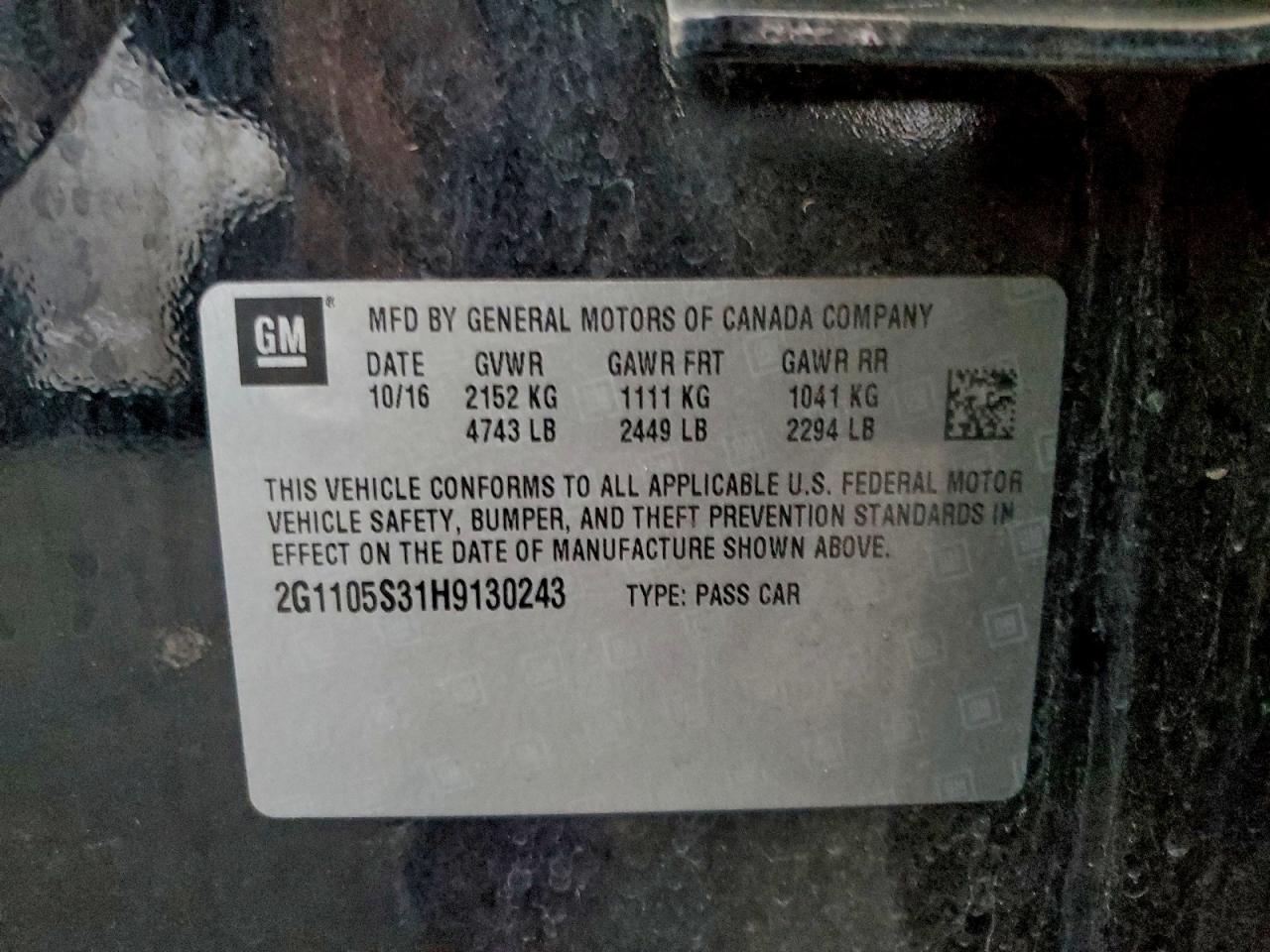 2017 Chevrolet Impala Lt - zdjęcie 12