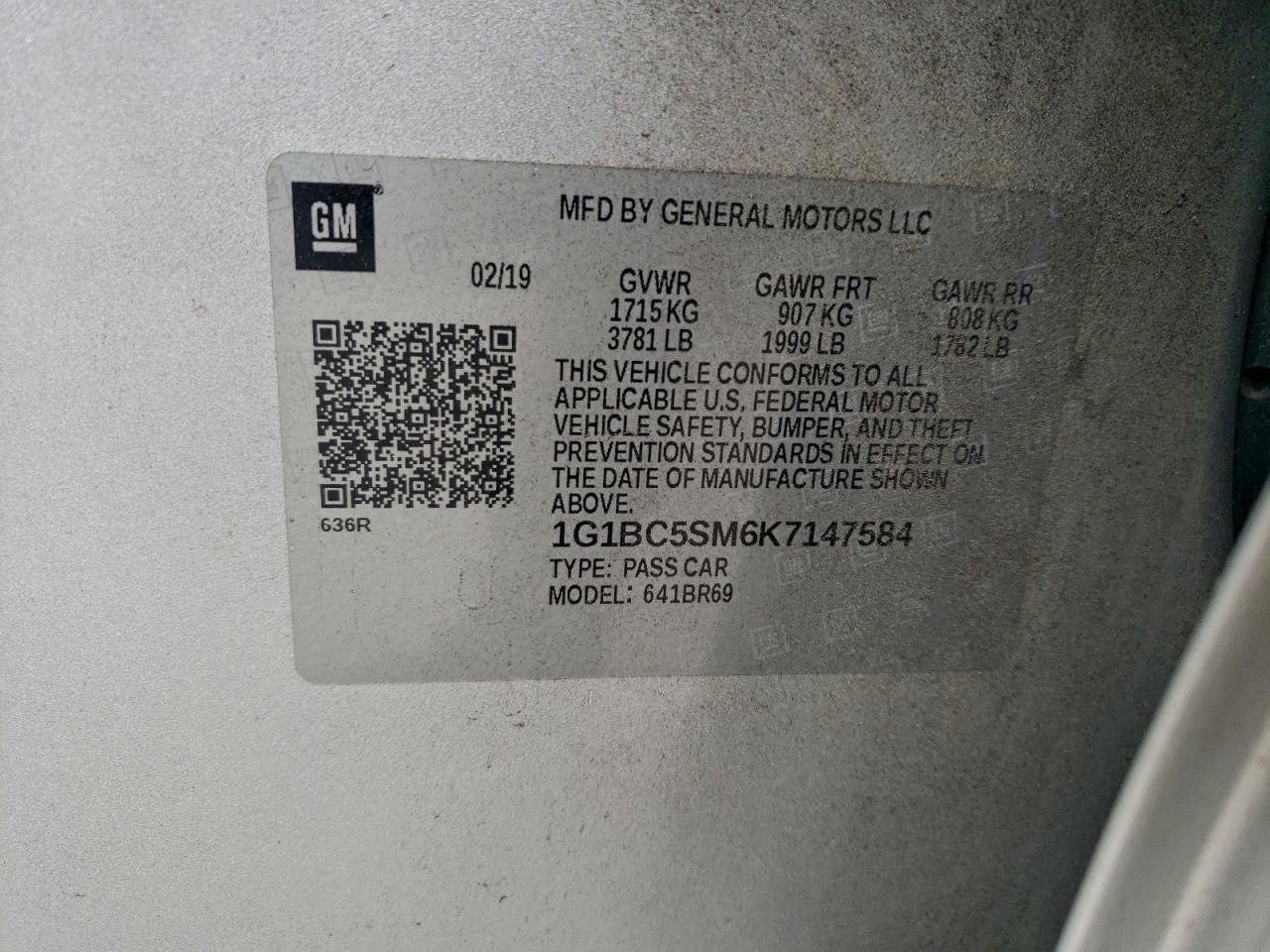 2019 Chevrolet Cruze Ls - zdjęcie 12