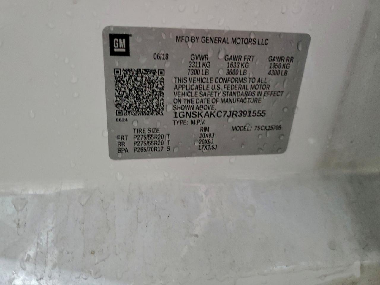 2018 Chevrolet Tahoe K1500 Ls - zdjęcie 13