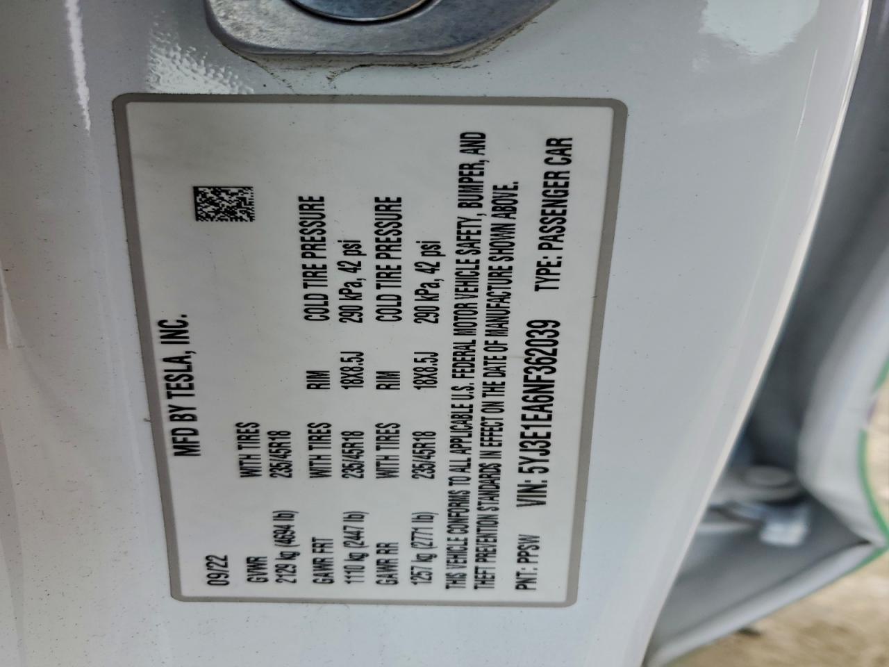 2022 Tesla Model 3 - zdjęcie 12