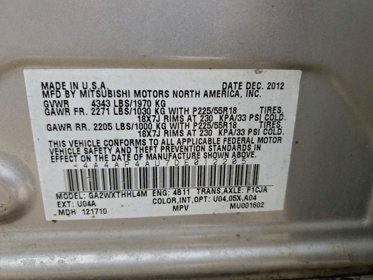 2013 Mitsubishi Outlander Sport Se - zdjęcie 12