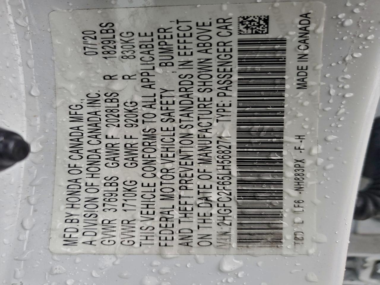 2020 Honda Civic Lx - zdjęcie 12