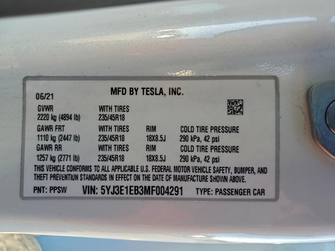 2021 Tesla Model 3 - zdjęcie 12