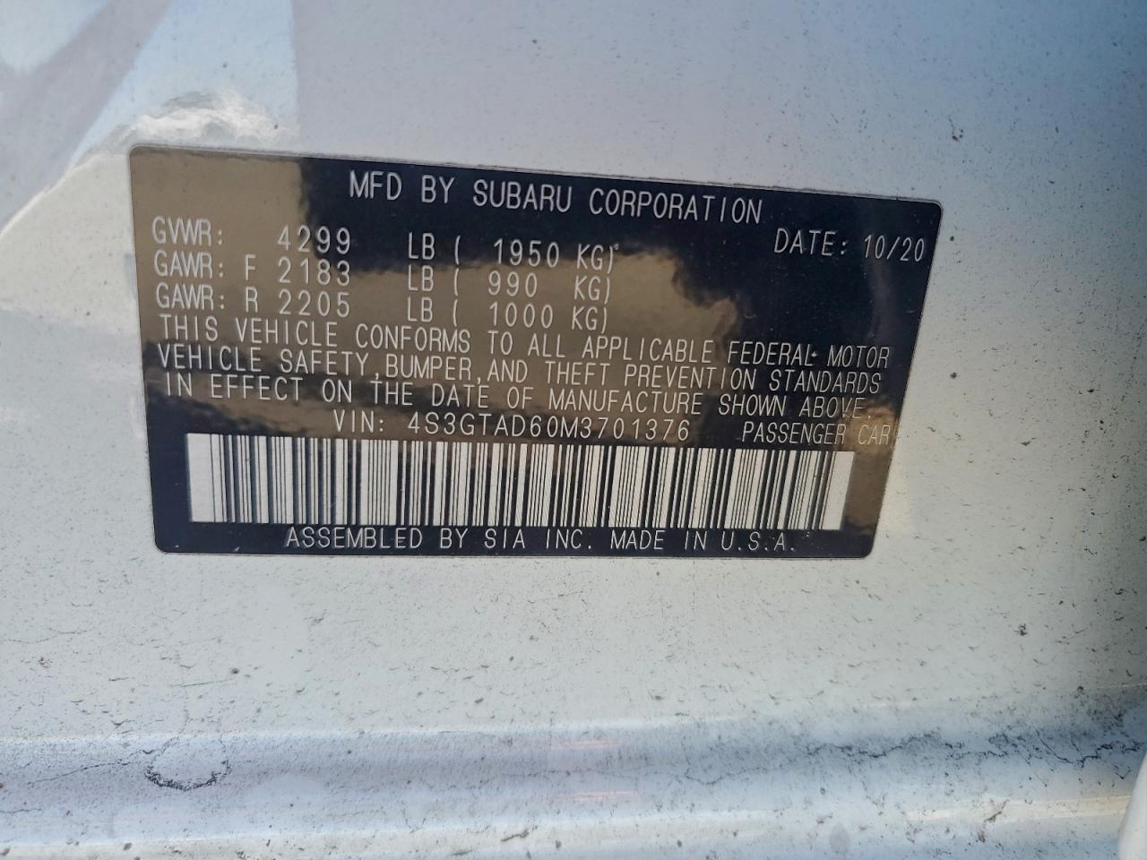 2021 Subaru Impreza Premium - zdjęcie 12