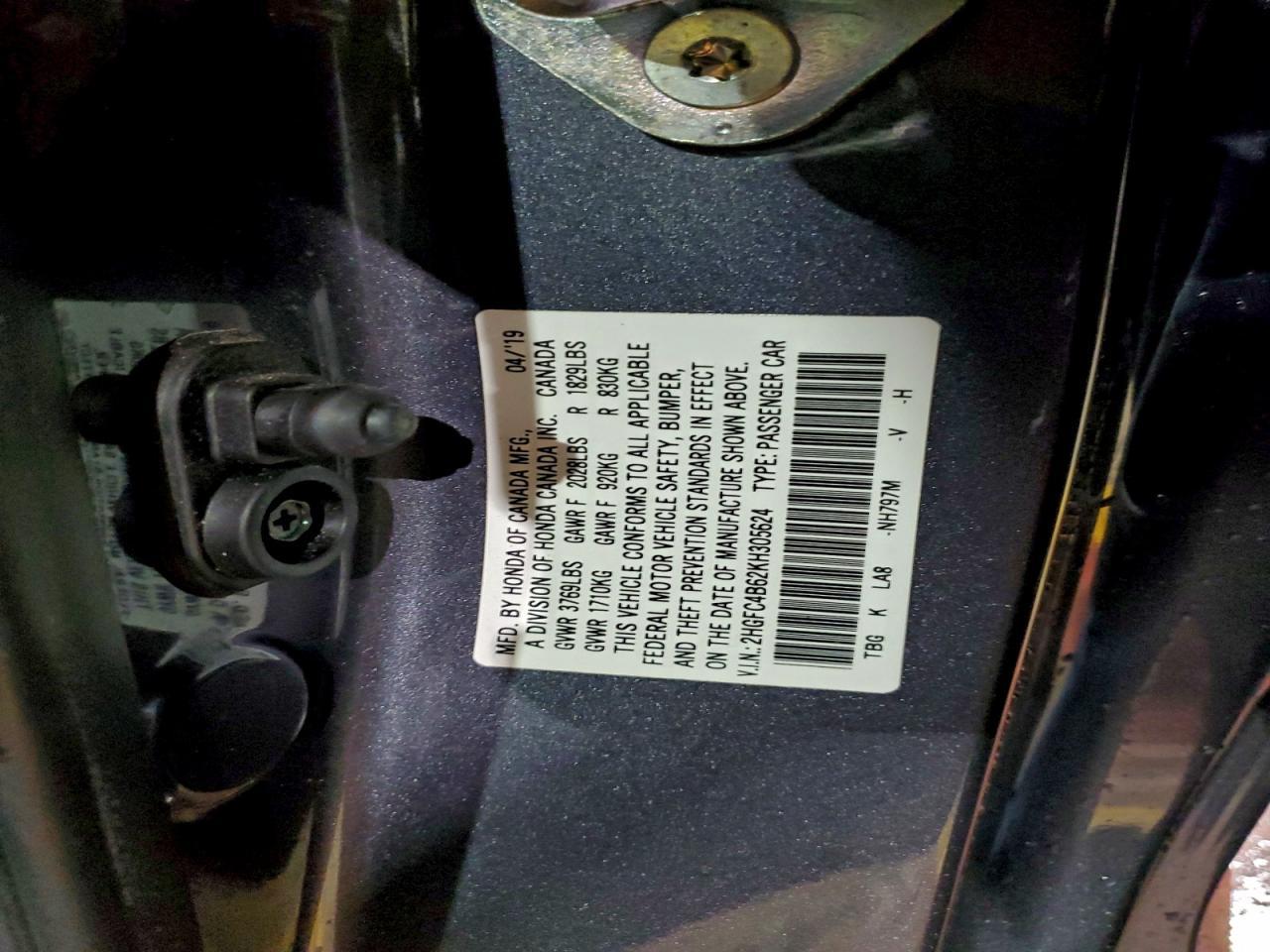 2019 Honda Civic Lx - zdjęcie 12