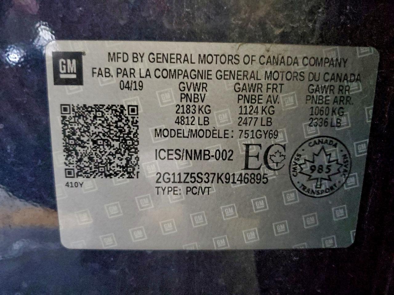 2019 Chevrolet Impala Lt - zdjęcie 12