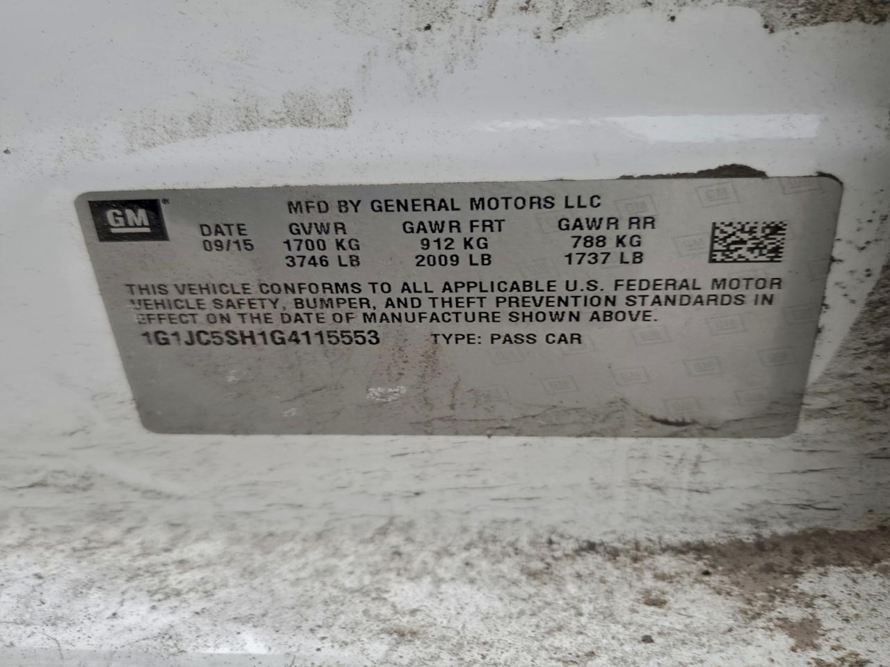 2016 Chevrolet Sonic Lt - zdjęcie 12