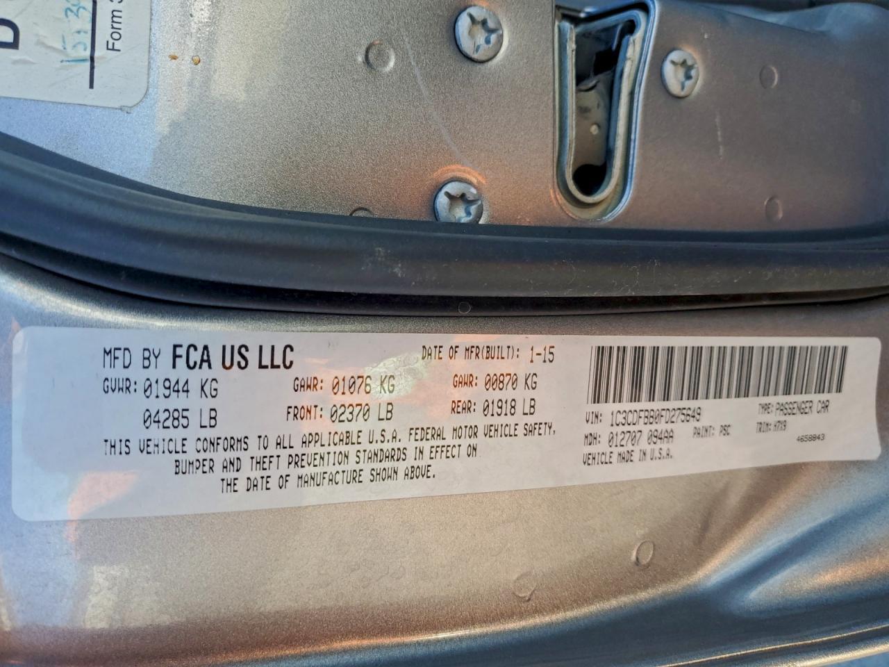 2015 Dodge Dart Sxt - zdjęcie 12