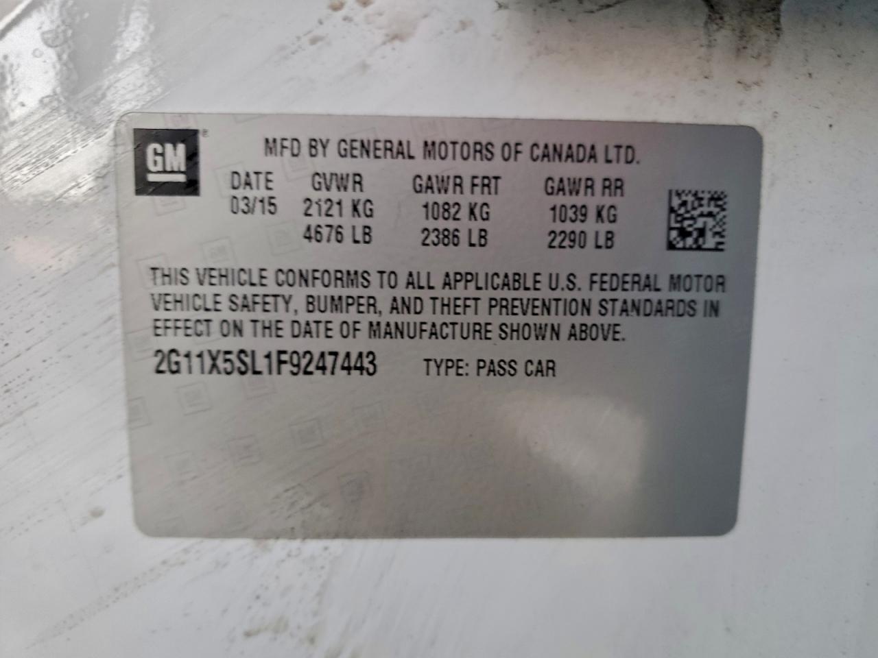 2015 Chevrolet Impala Ls - zdjęcie 12