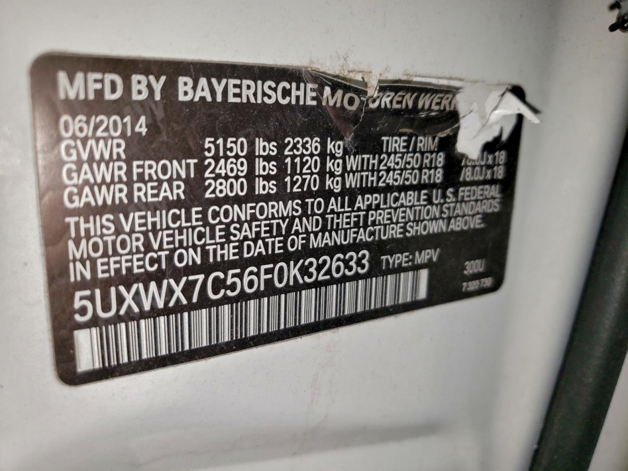 2015 BMW X3 xDrive35I - zdjęcie 13