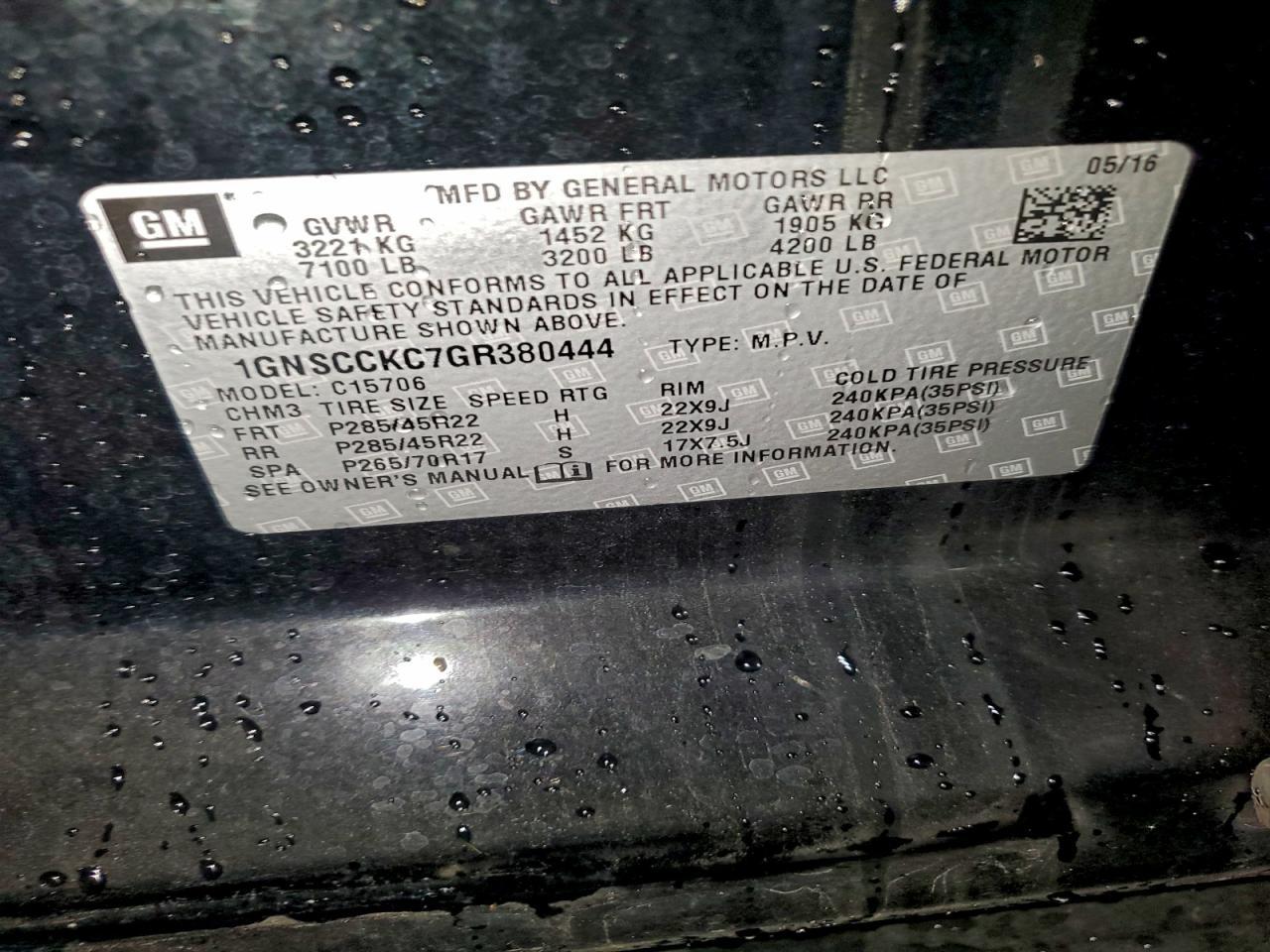 2016 Chevrolet Tahoe C1500 Ltz - zdjęcie 13