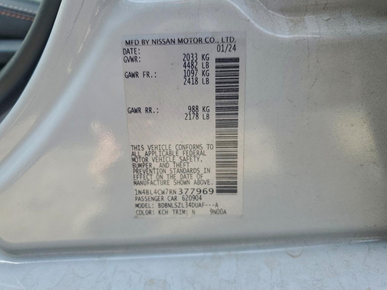 2024 Nissan Altima Sr - zdjęcie 13