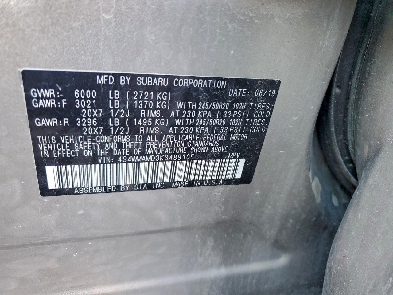 2019 Subaru Ascent Limited - zdjęcie 13