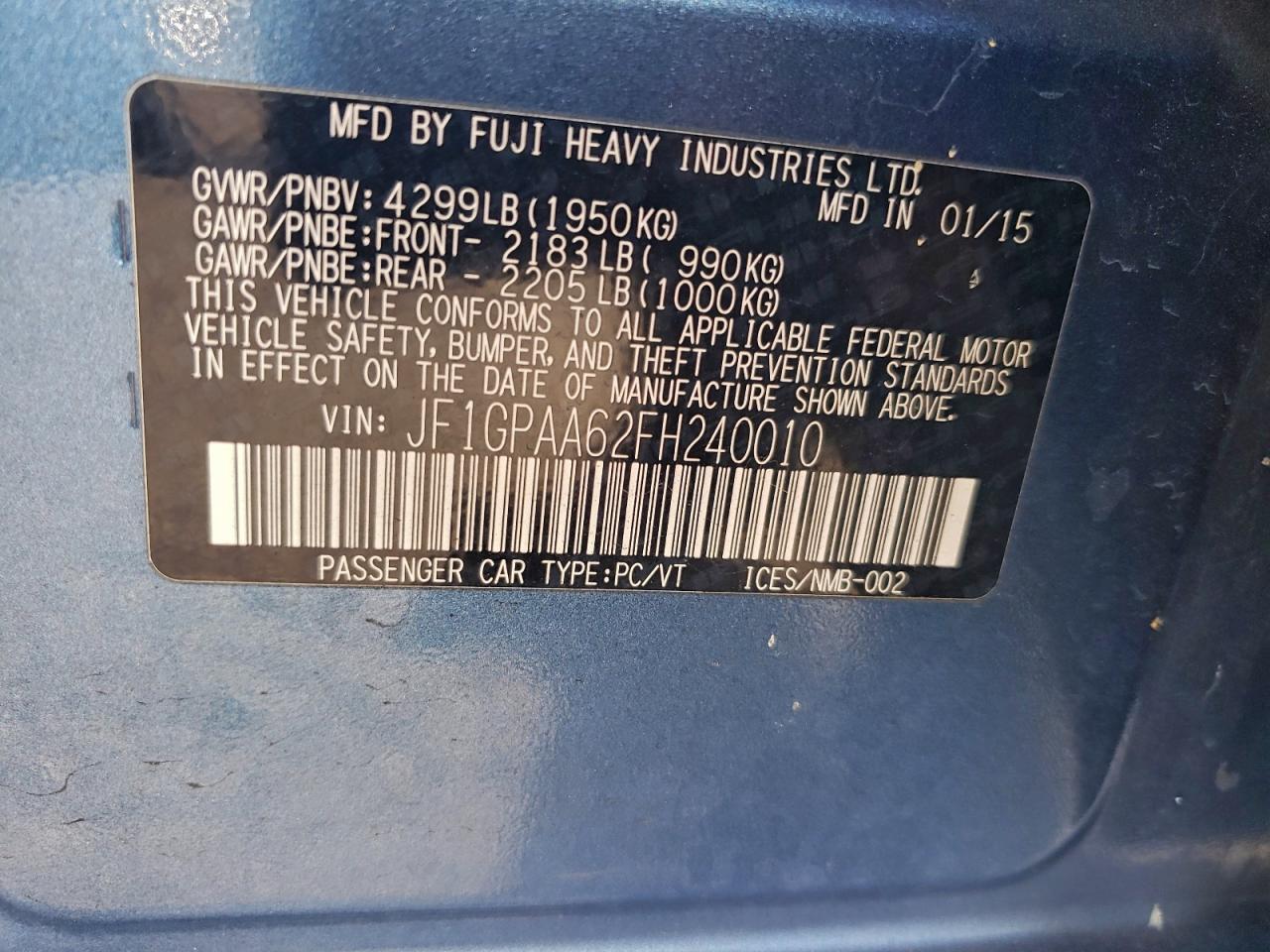 2015 Subaru Impreza - zdjęcie 13