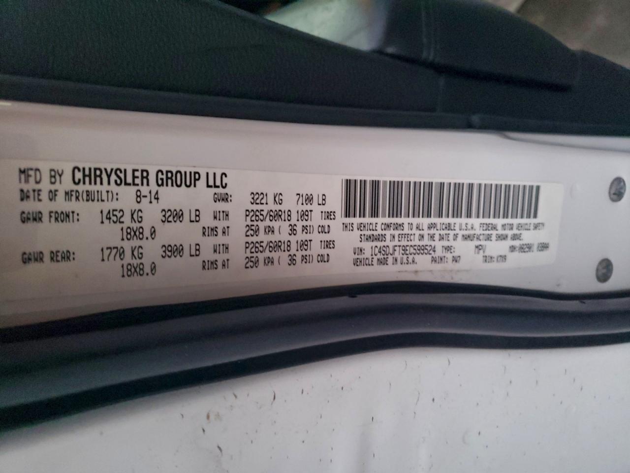 2014 Dodge Durango Ssv - zdjęcie 13