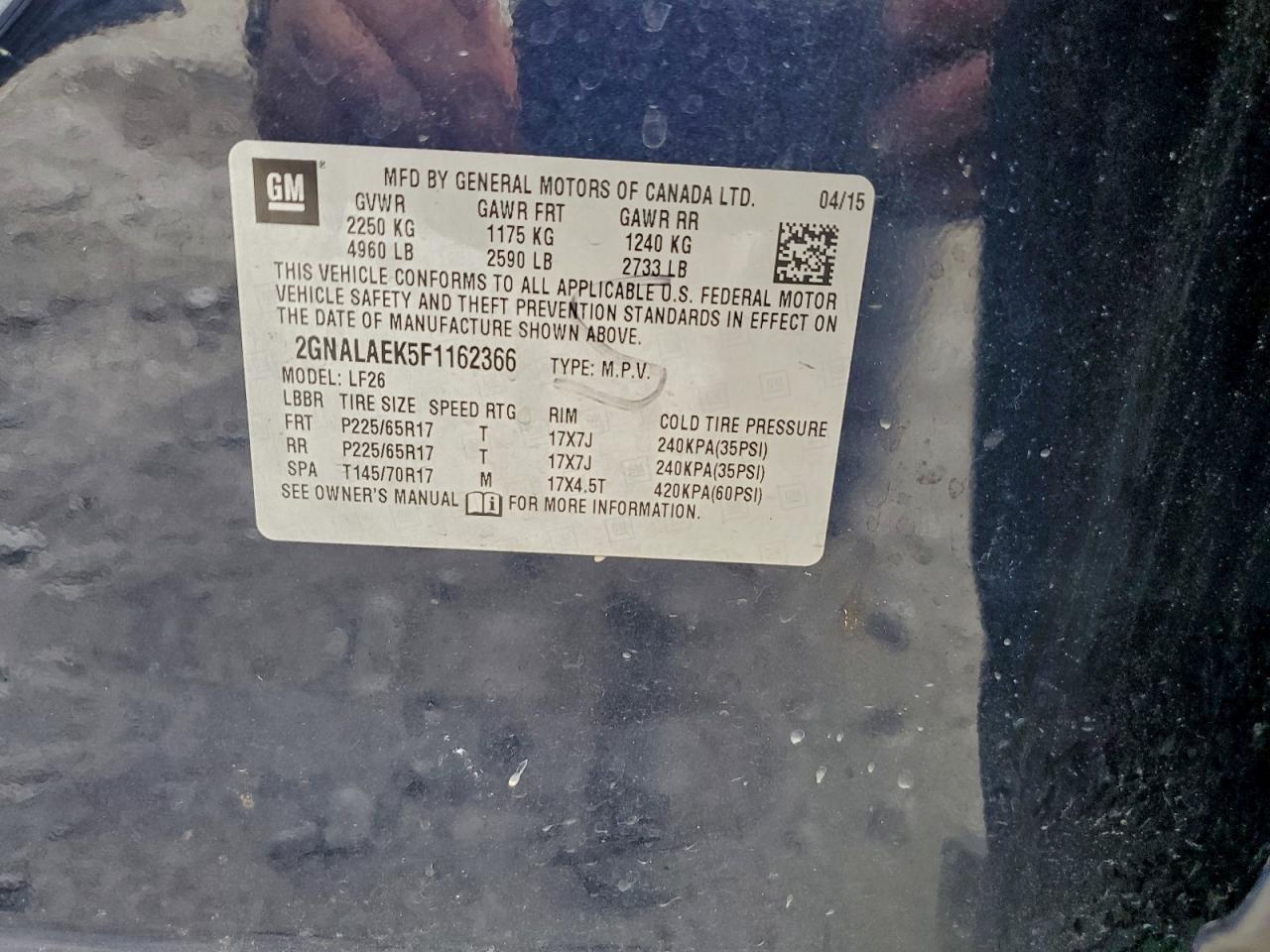 2015 Chevrolet Equinox Ls - zdjęcie 13