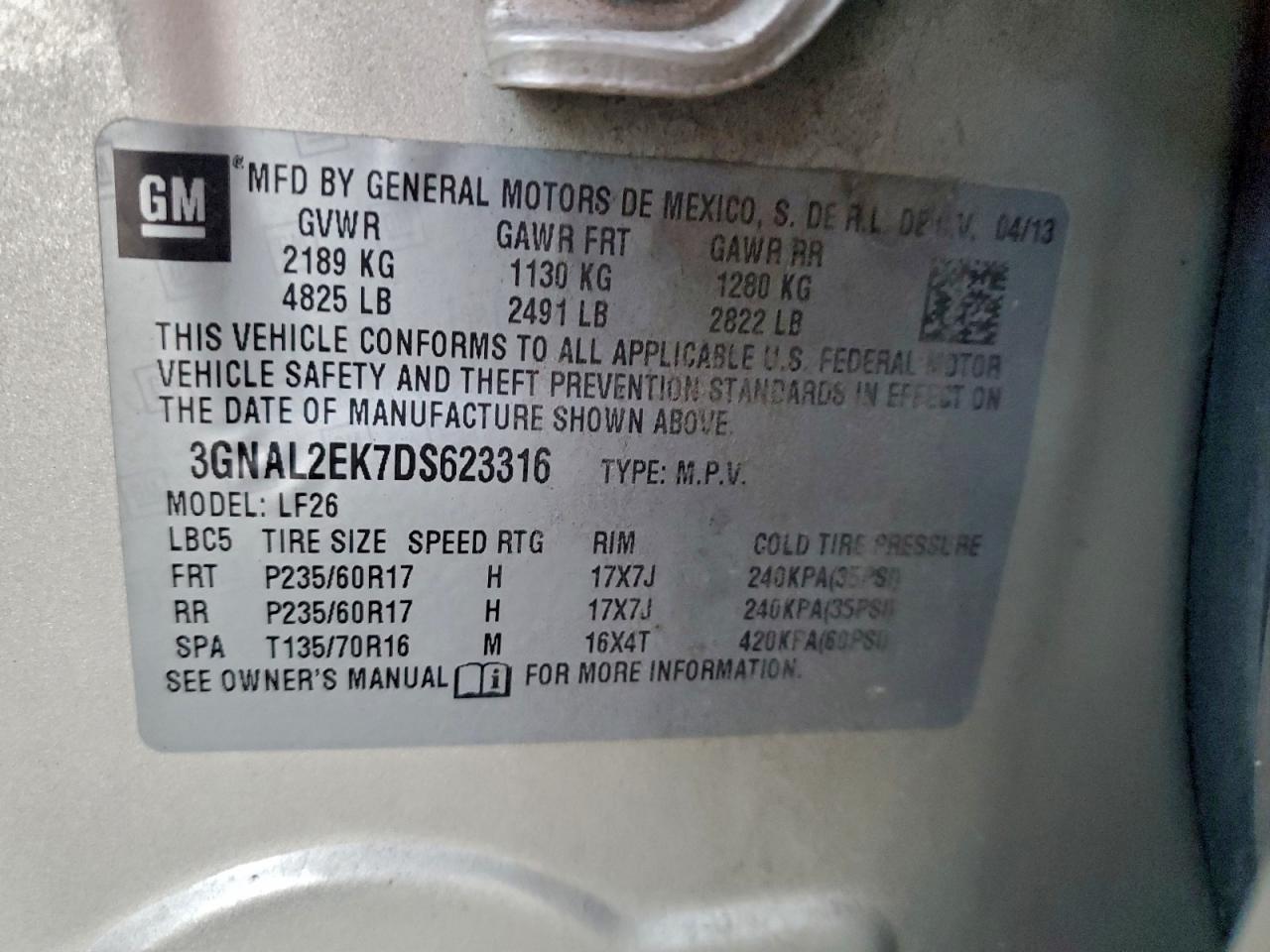 2013 Chevrolet Captiva Ls - zdjęcie 12