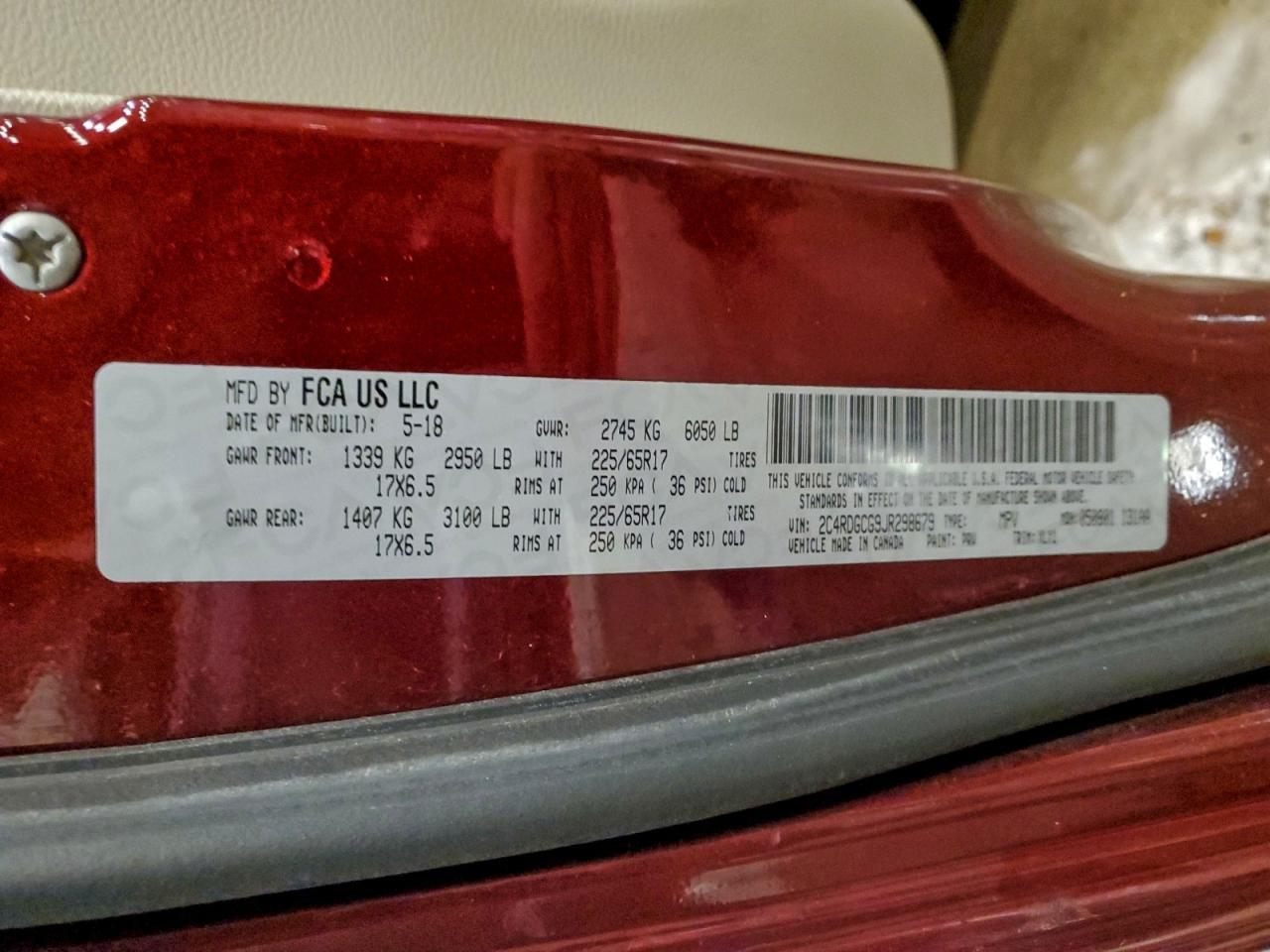 2018 Dodge Grand Caravan Sxt - zdjęcie 13