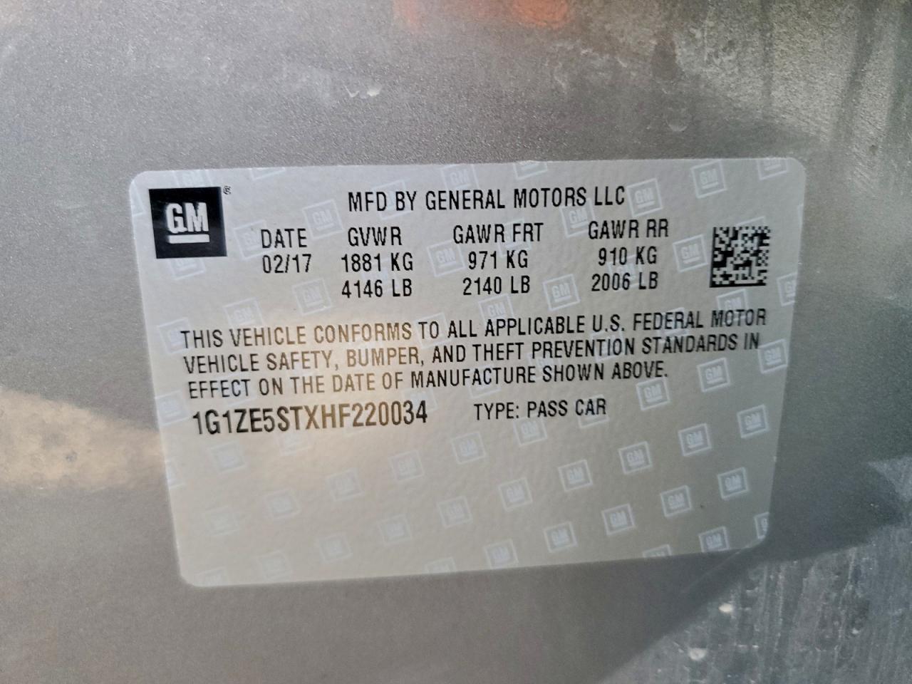 2017 Chevrolet Malibu Lt - zdjęcie 13