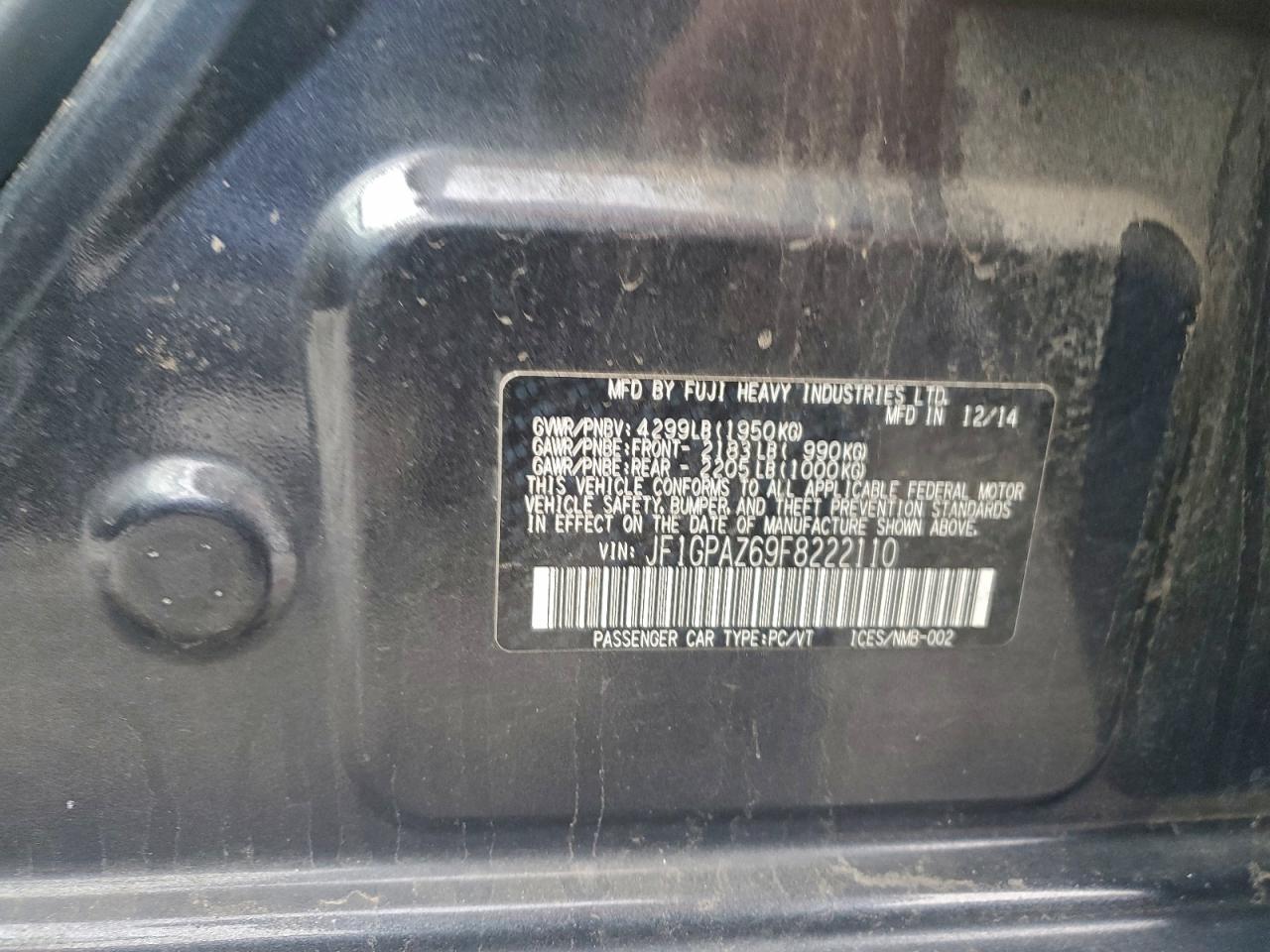 2015 Subaru Impreza Sport Limited - zdjęcie 12