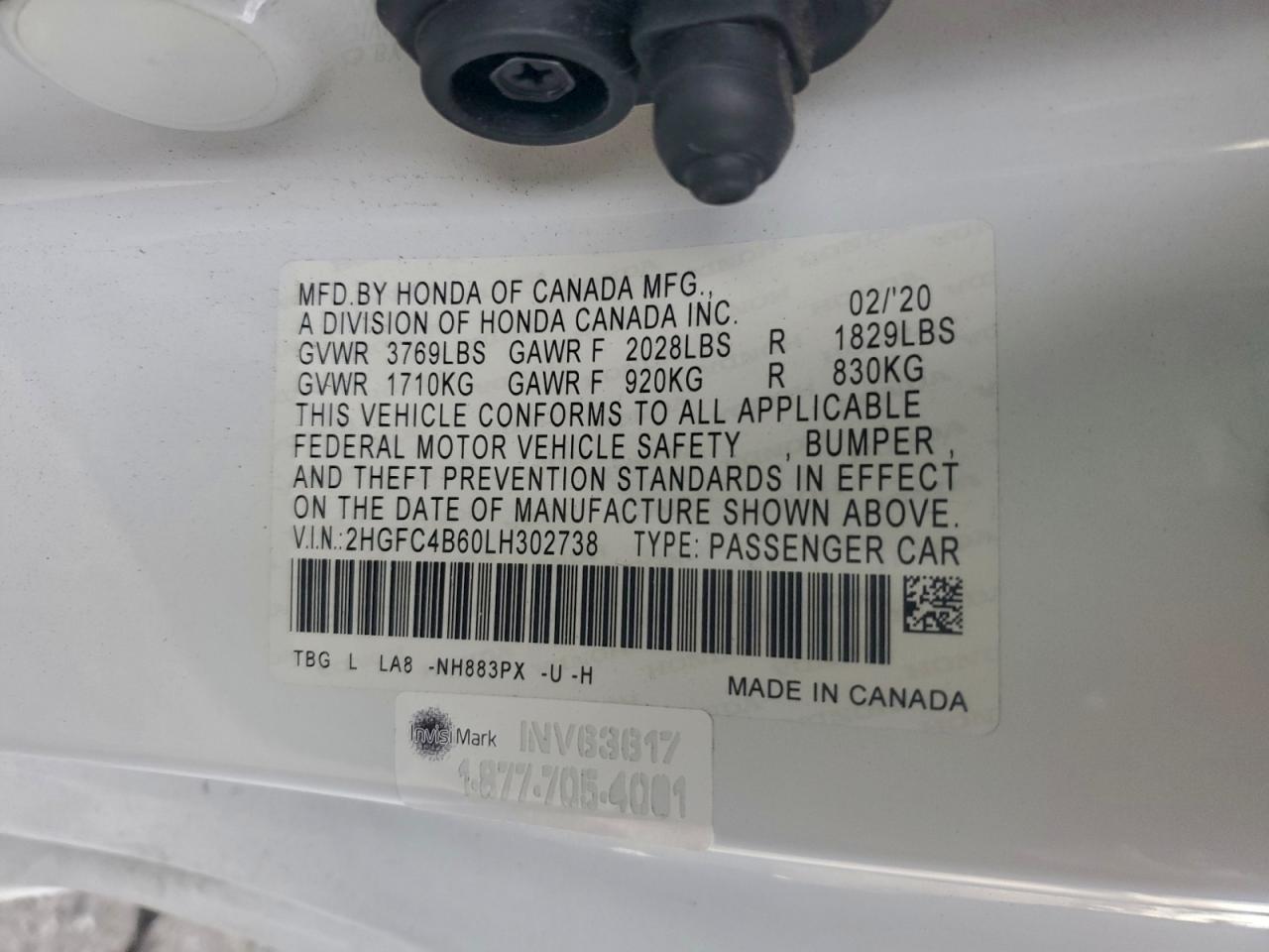 2020 Honda Civic Lx - zdjęcie 13