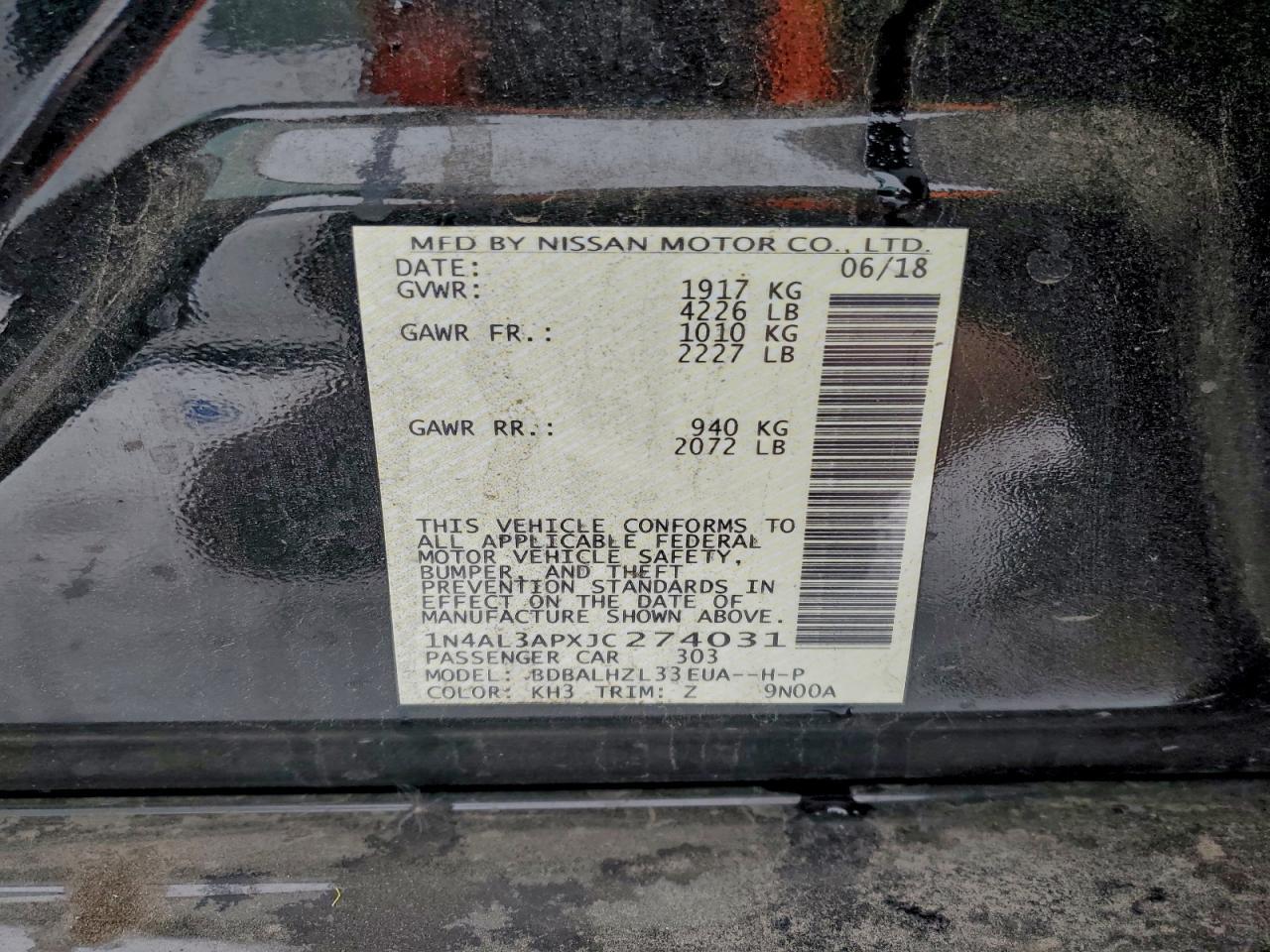 2018 Nissan Altima 2.5 - zdjęcie 12