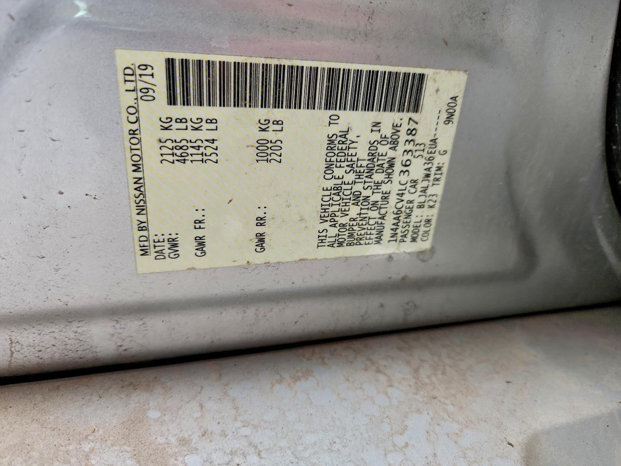 2020 Nissan Maxima Sv - zdjęcie 12