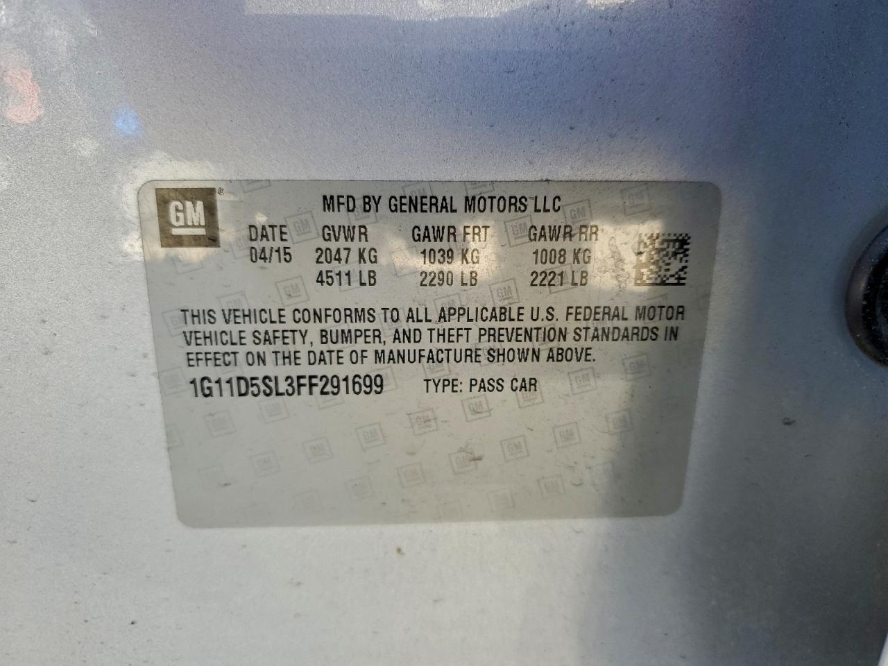 2015 Chevrolet Malibu 2Lt - zdjęcie 12