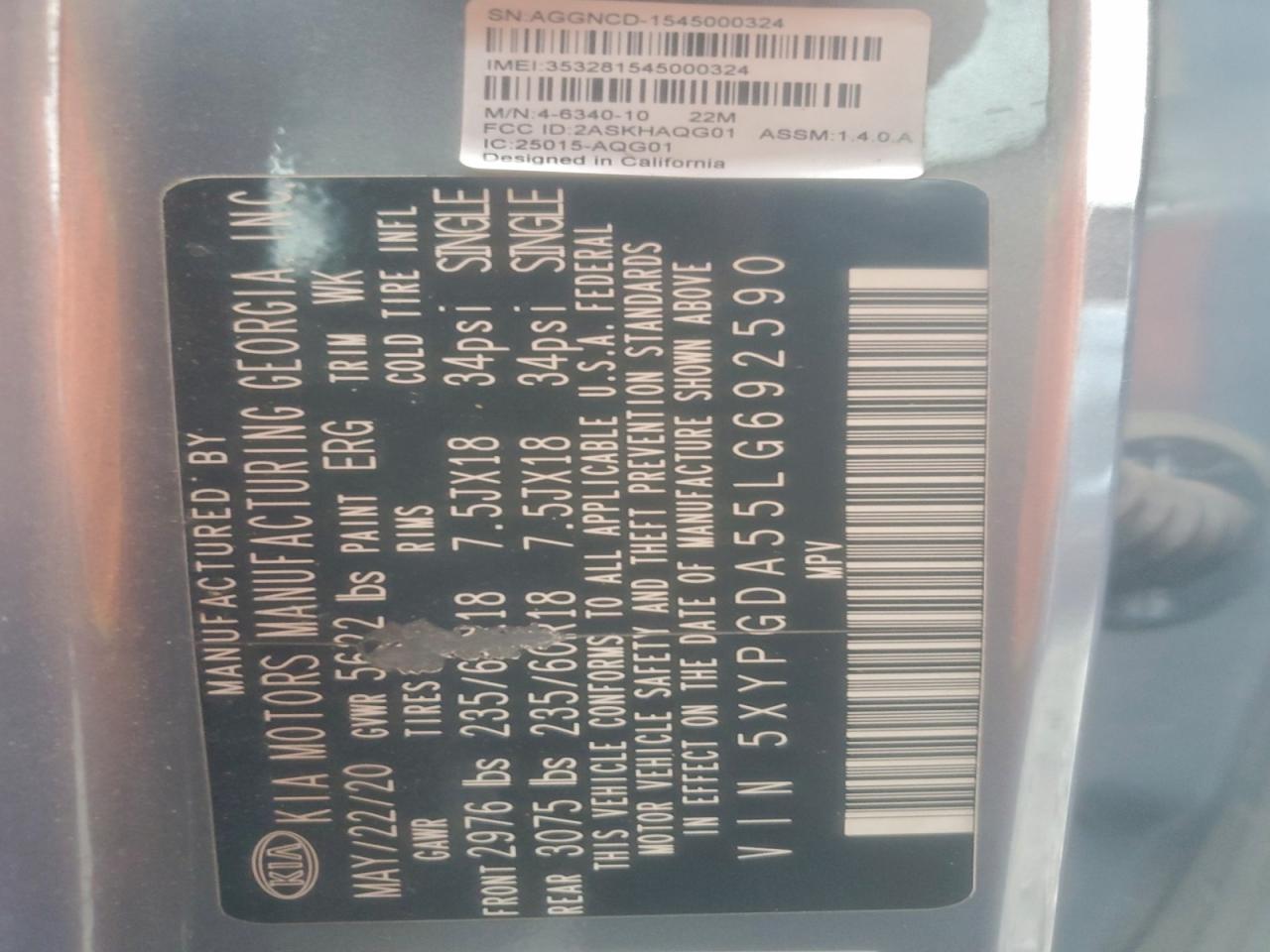 2020 Kia Sorento S - zdjęcie 13