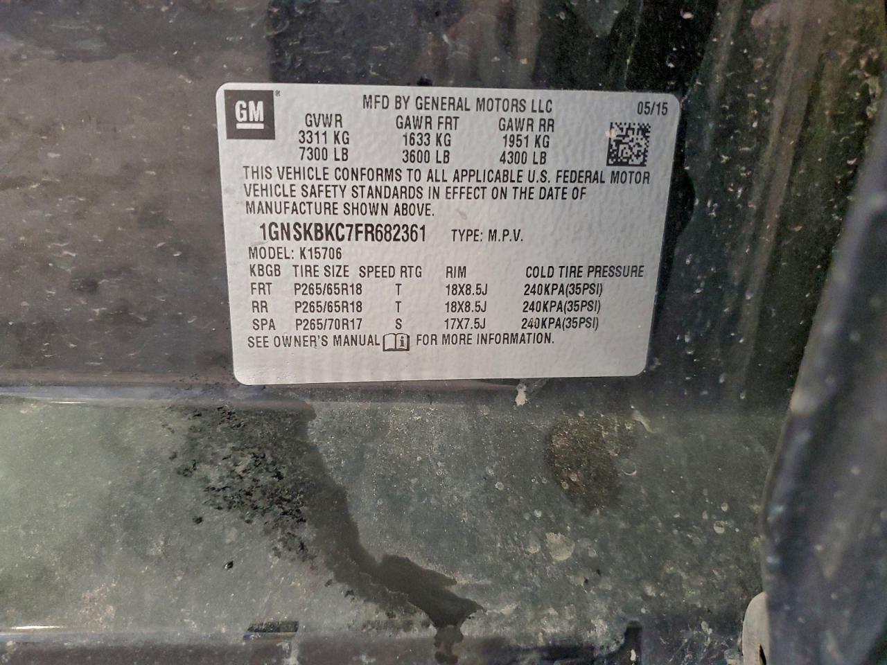 2015 Chevrolet Tahoe K1500 Lt - zdjęcie 14