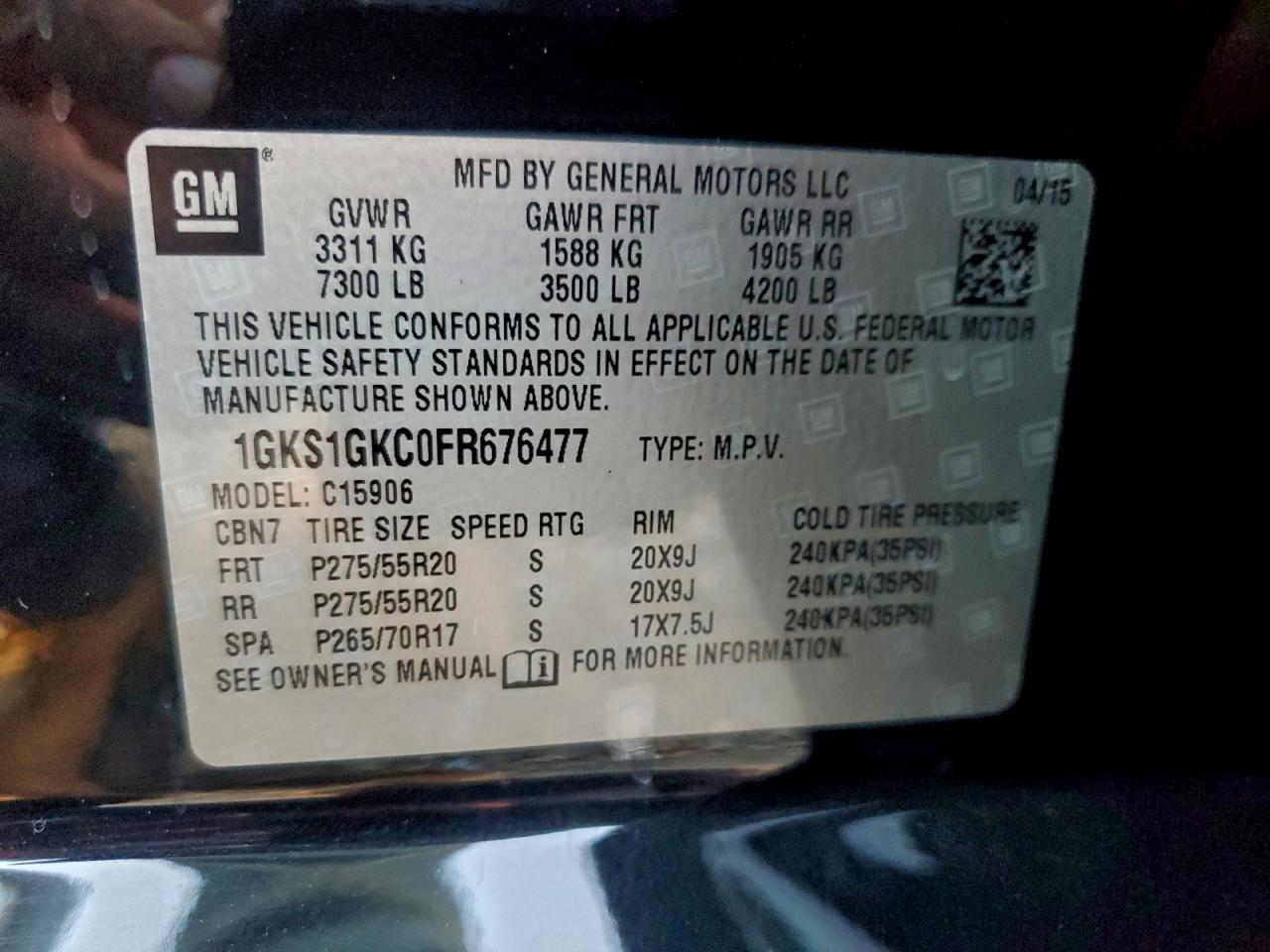 2015 GMC Yukon Xl C1500 Sle - zdjęcie 13