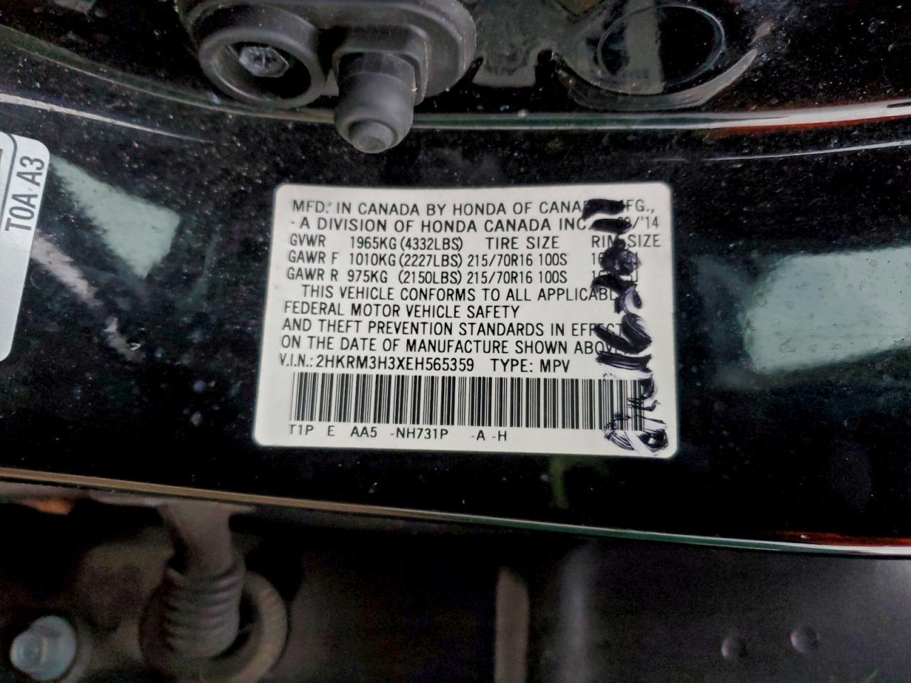 2014 Honda Cr-V Lx - zdjęcie 13