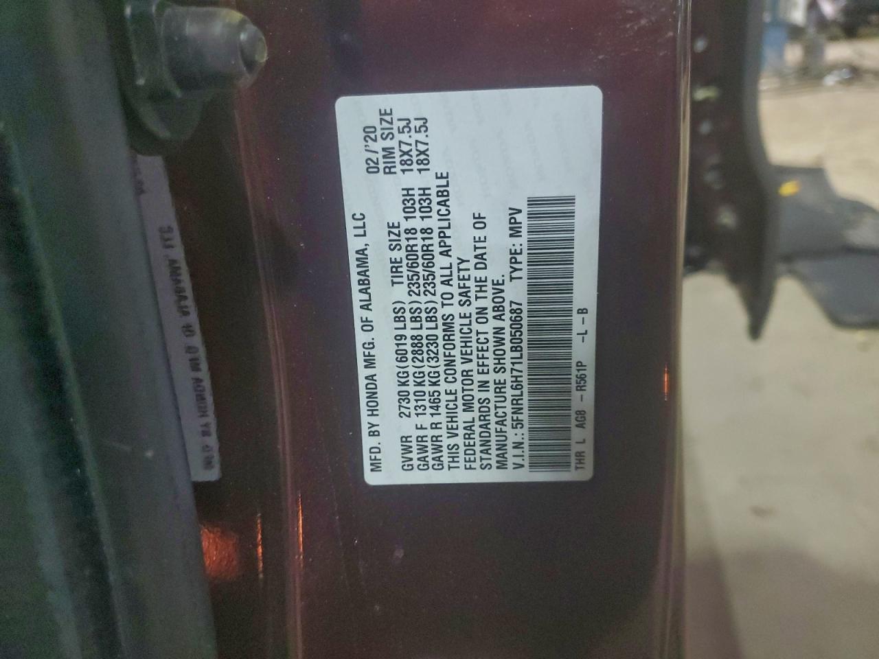 2020 Honda Odyssey Exl - zdjęcie 14