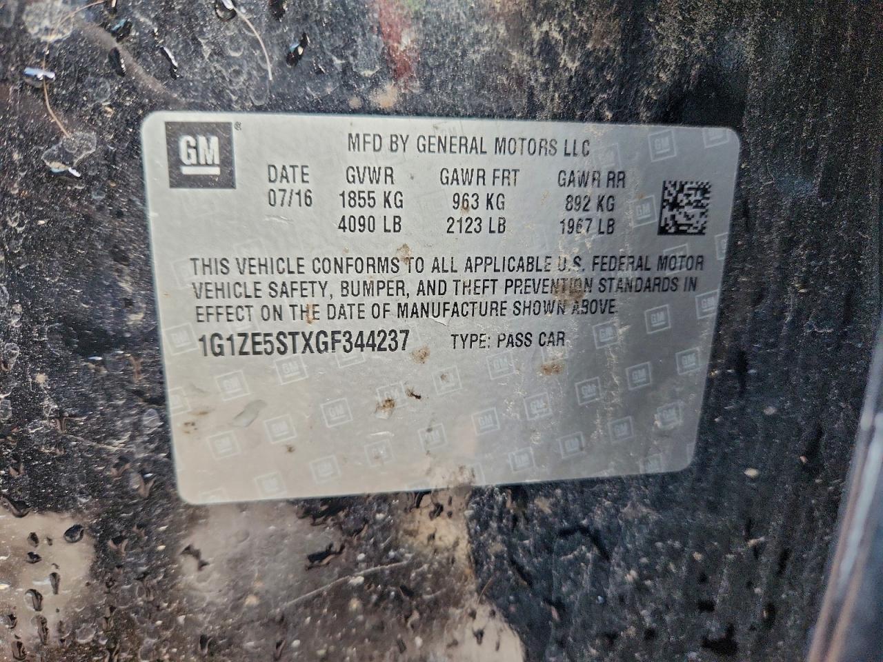 2016 Chevrolet Malibu Lt - zdjęcie 13