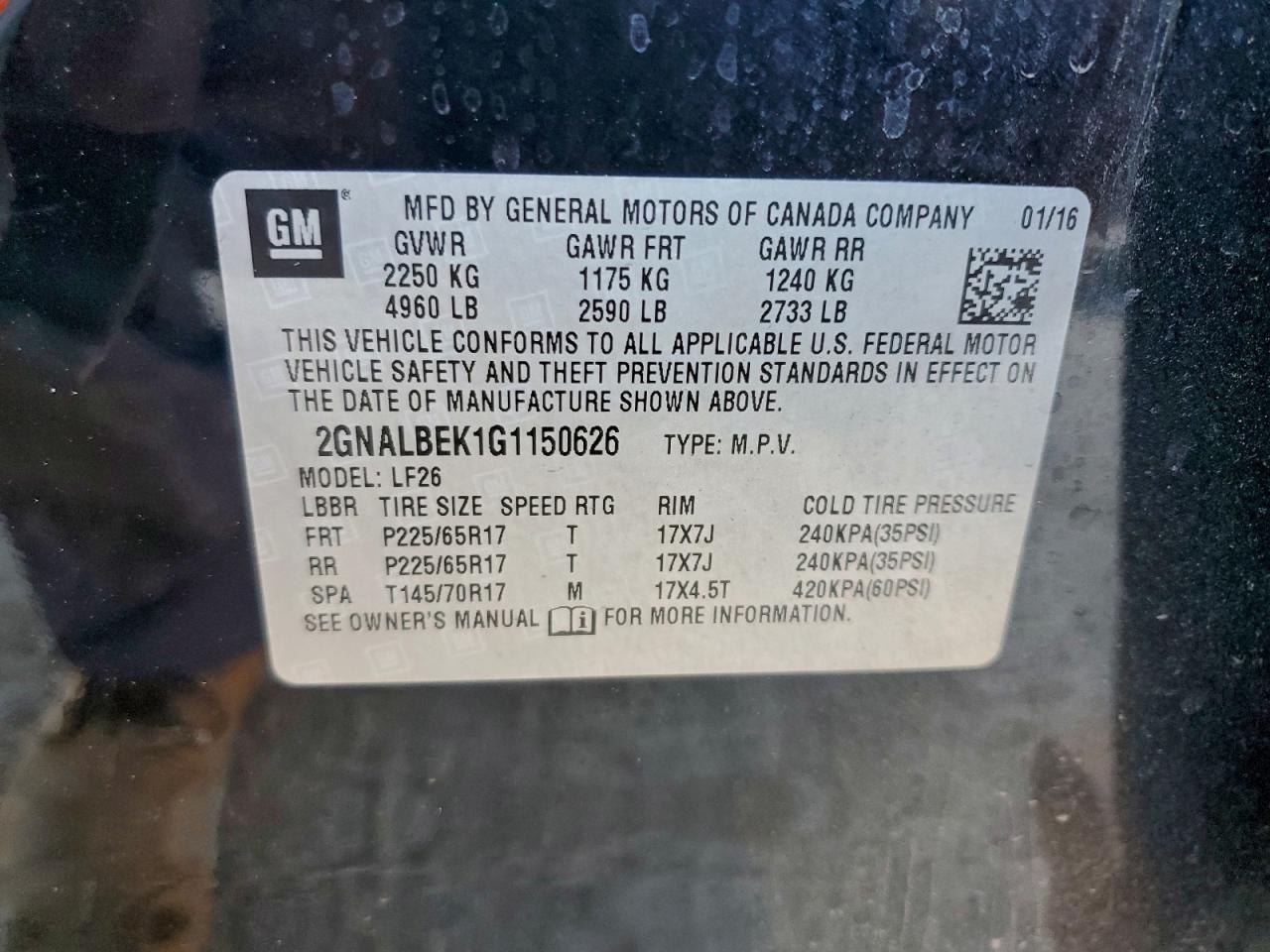 2016 Chevrolet Equinox Ls - zdjęcie 13