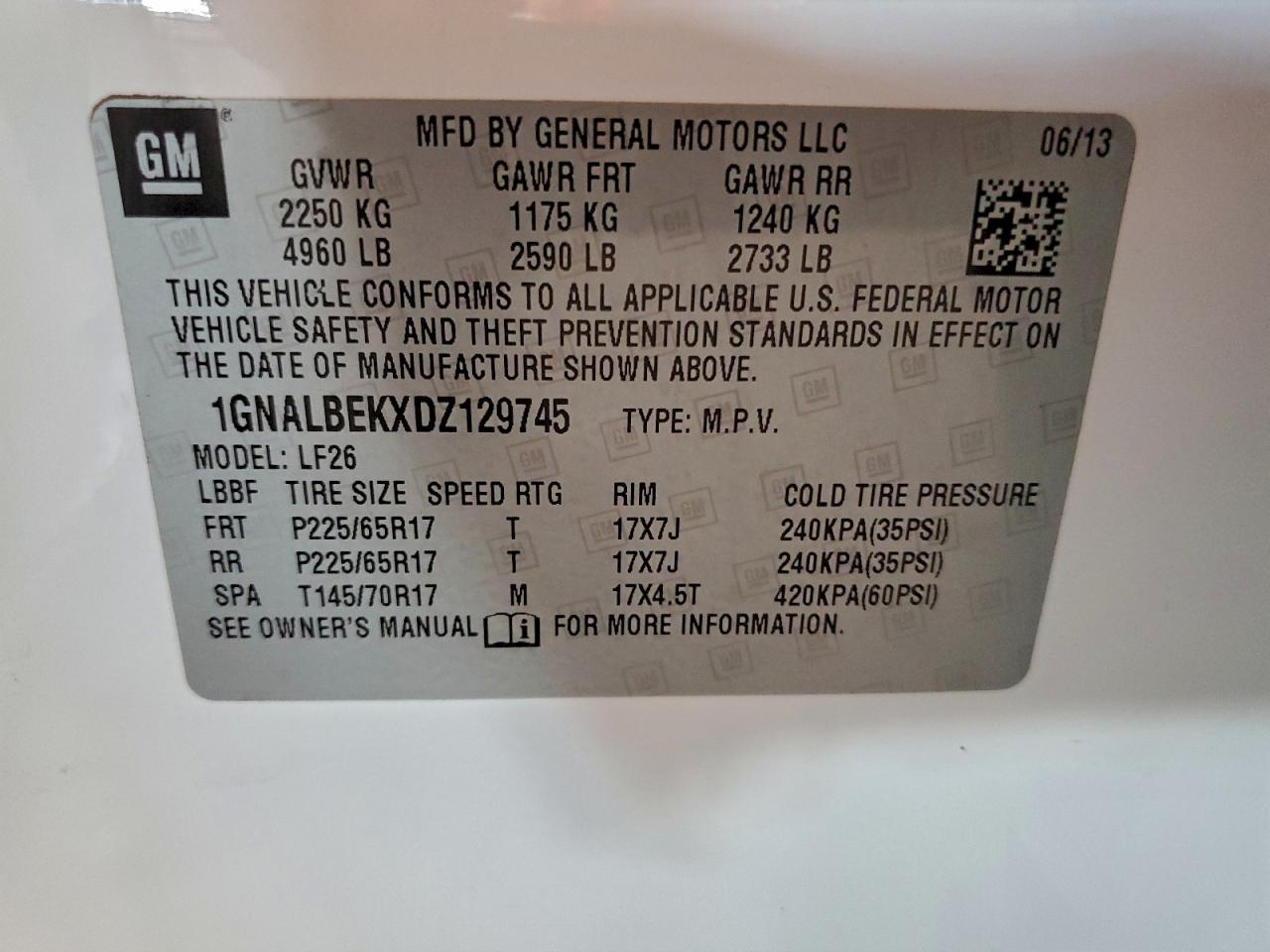 2013 Chevrolet Equinox Ls - zdjęcie 12