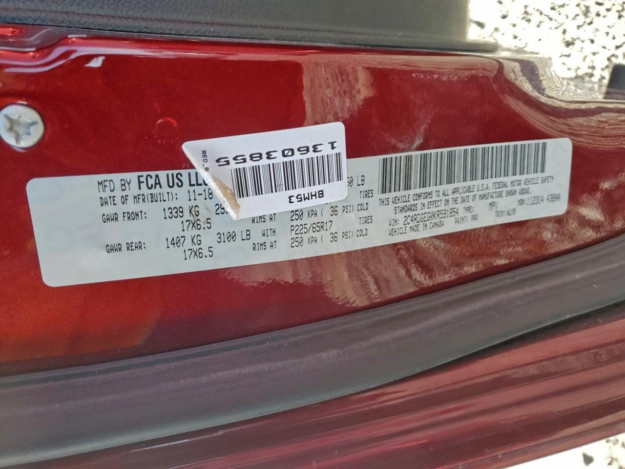 2019 Dodge Grand Caravan Gt - zdjęcie 14